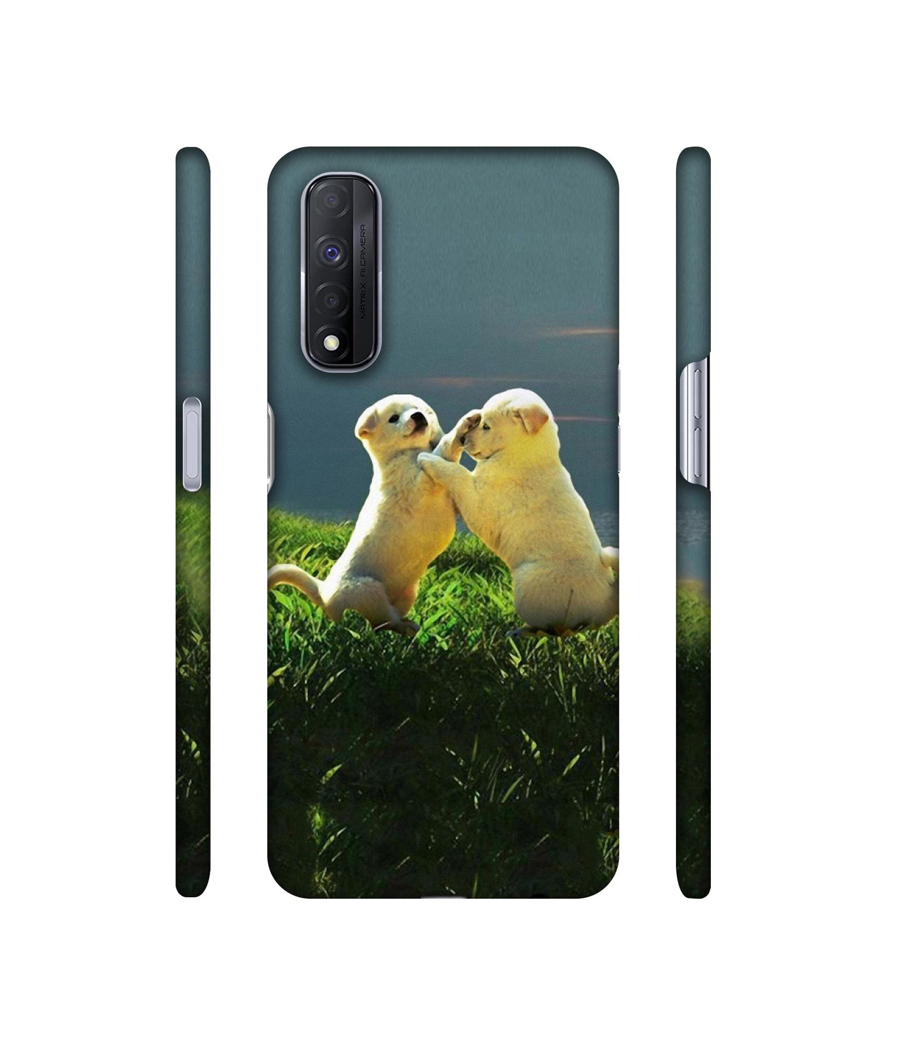 Puppy Couple Sunset Designer Hard Back Cover for Realme Narzo 30 4G