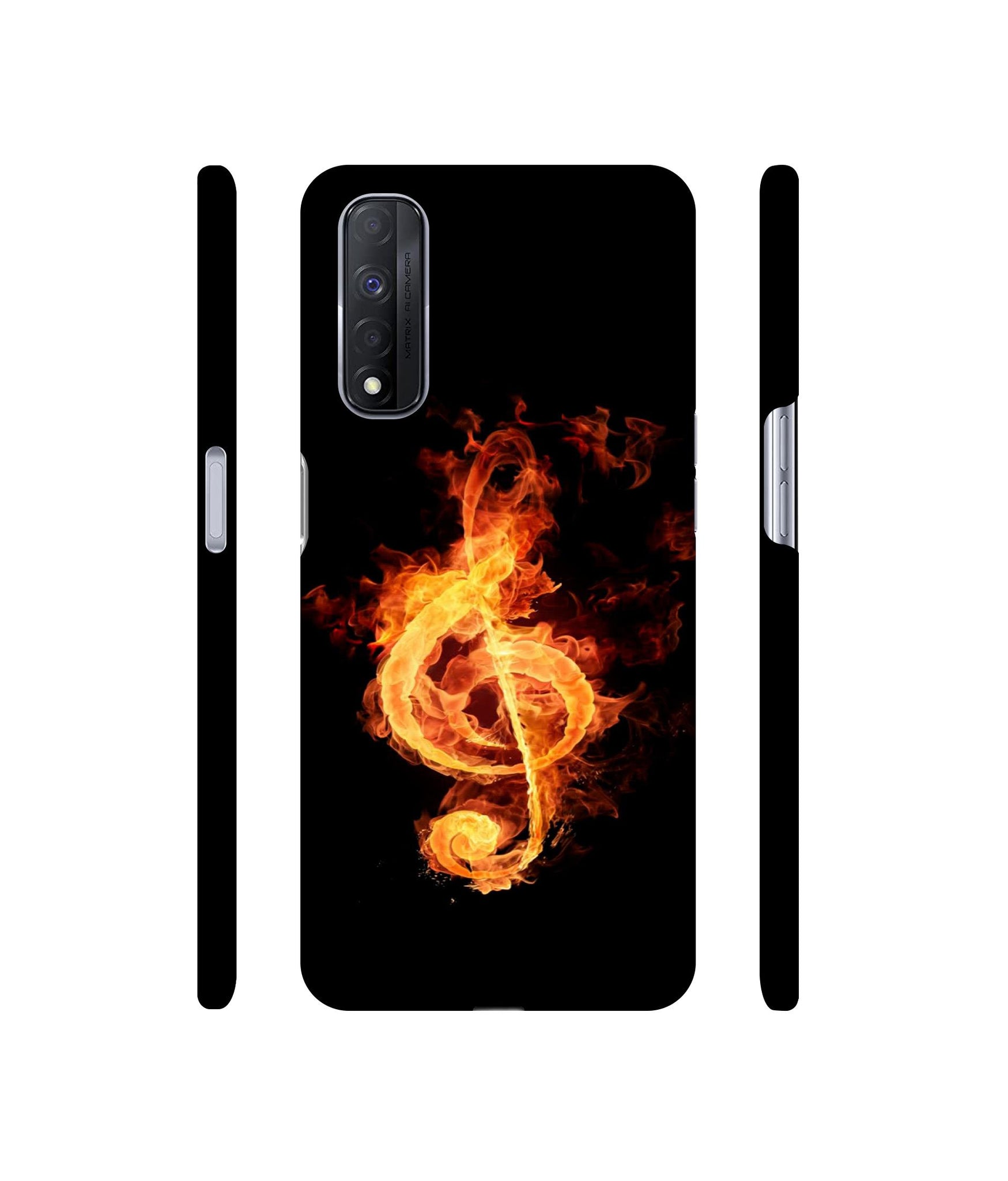 Fire Note Designer Hard Back Cover for Realme Narzo 30 4G