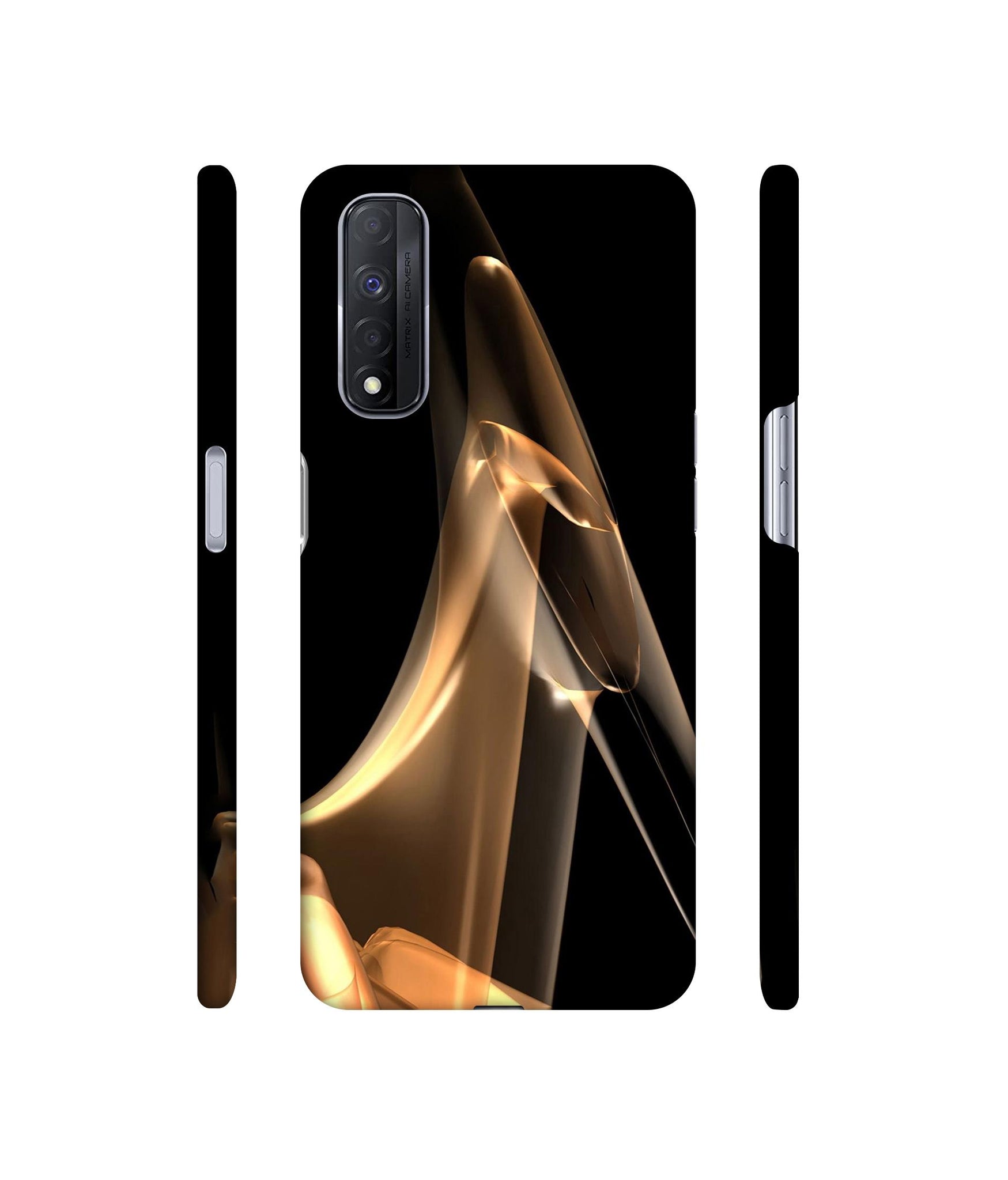 Gold Smoke Designer Hard Back Cover for Realme Narzo 30 4G