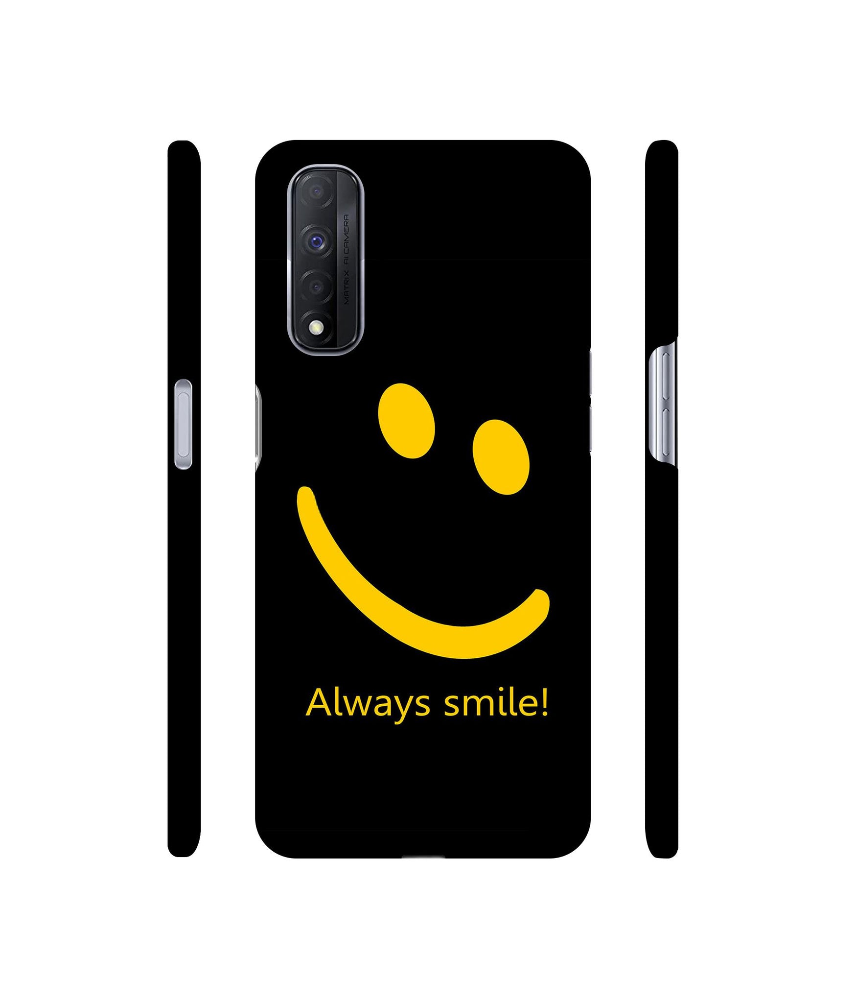 Always Smile Quote Designer Hard Back Cover for Realme Narzo 30 4G