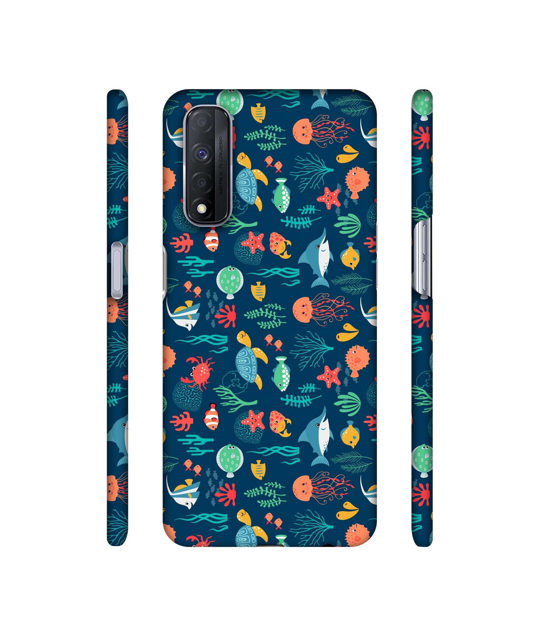 Aquarium Texture Designer Hard Back Cover for Realme Narzo 30 4G