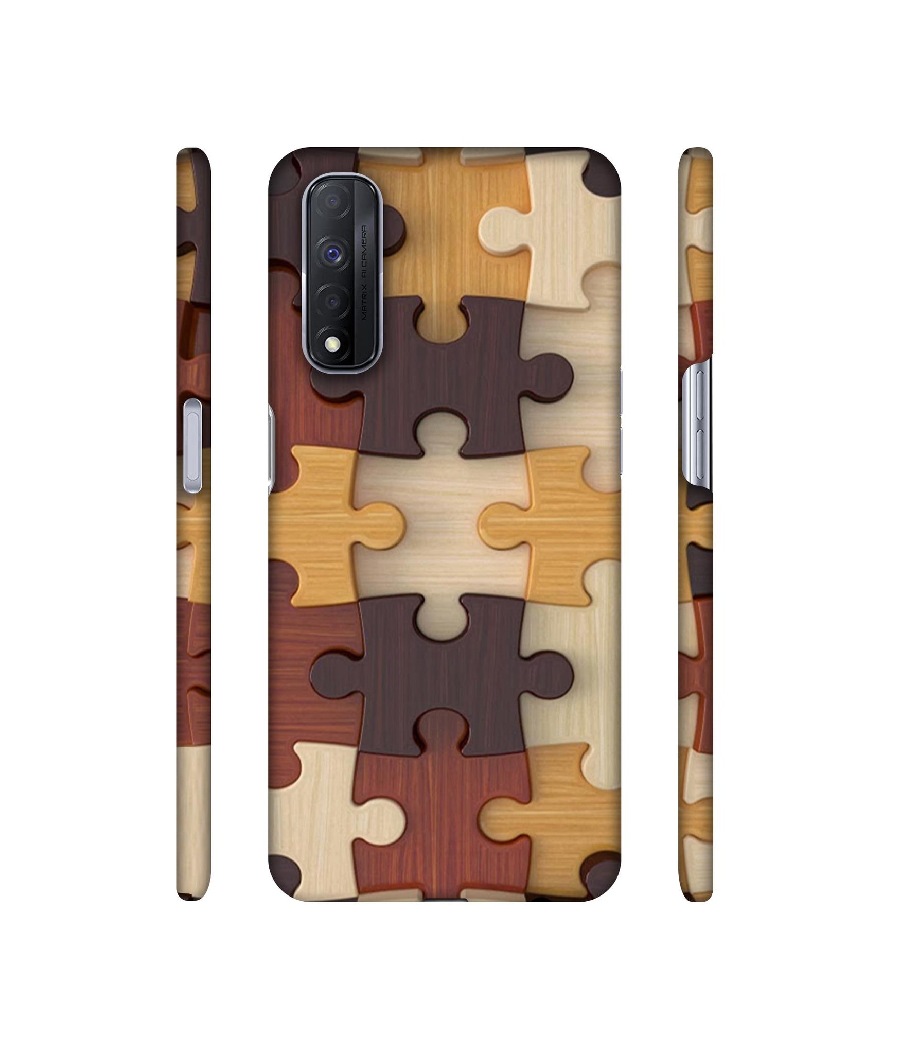 Puzzle Pattern Designer Hard Back Cover for Realme Narzo 30 4G