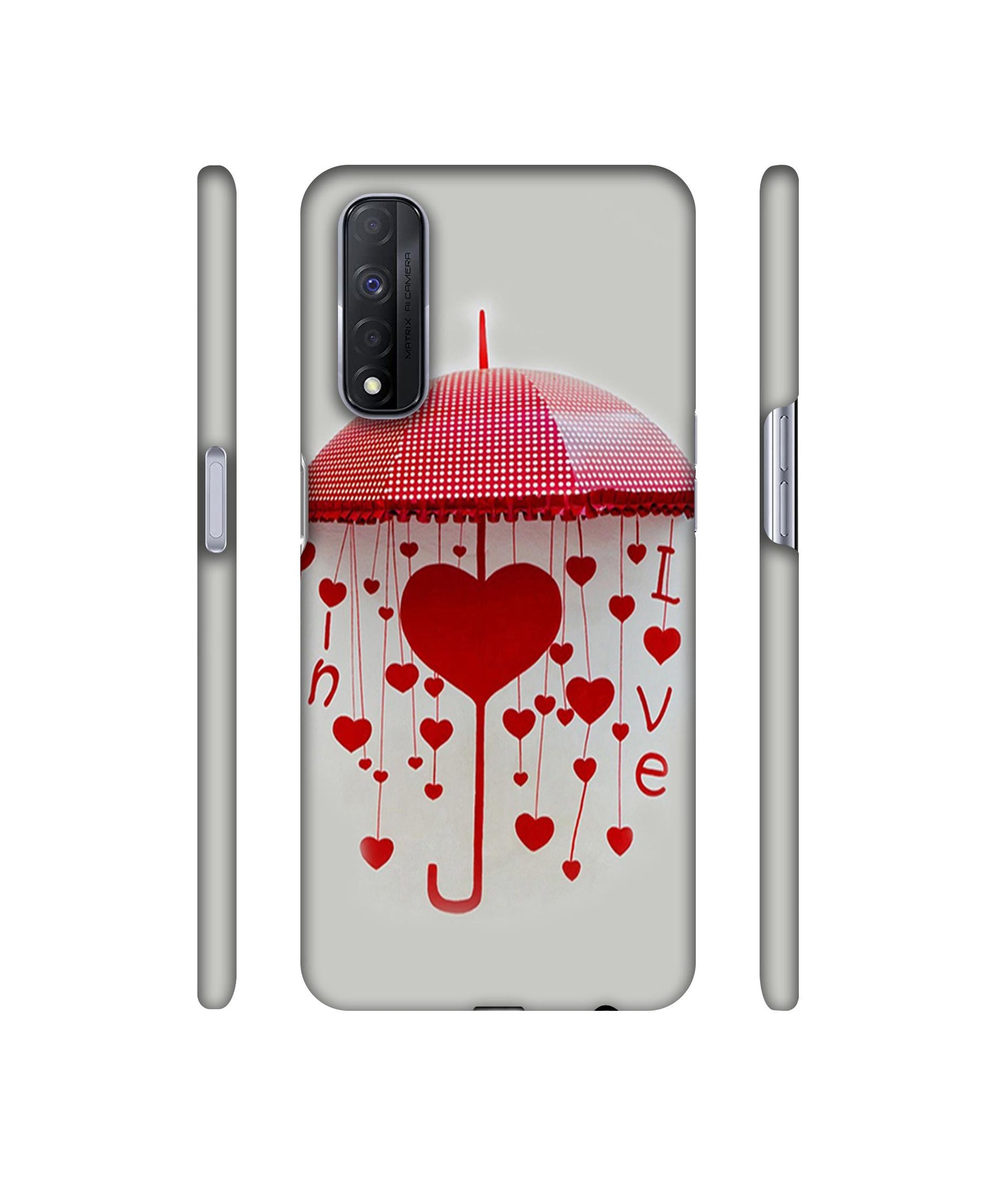 Love Heart Designer Hard Back Cover for Realme Narzo 30 4G