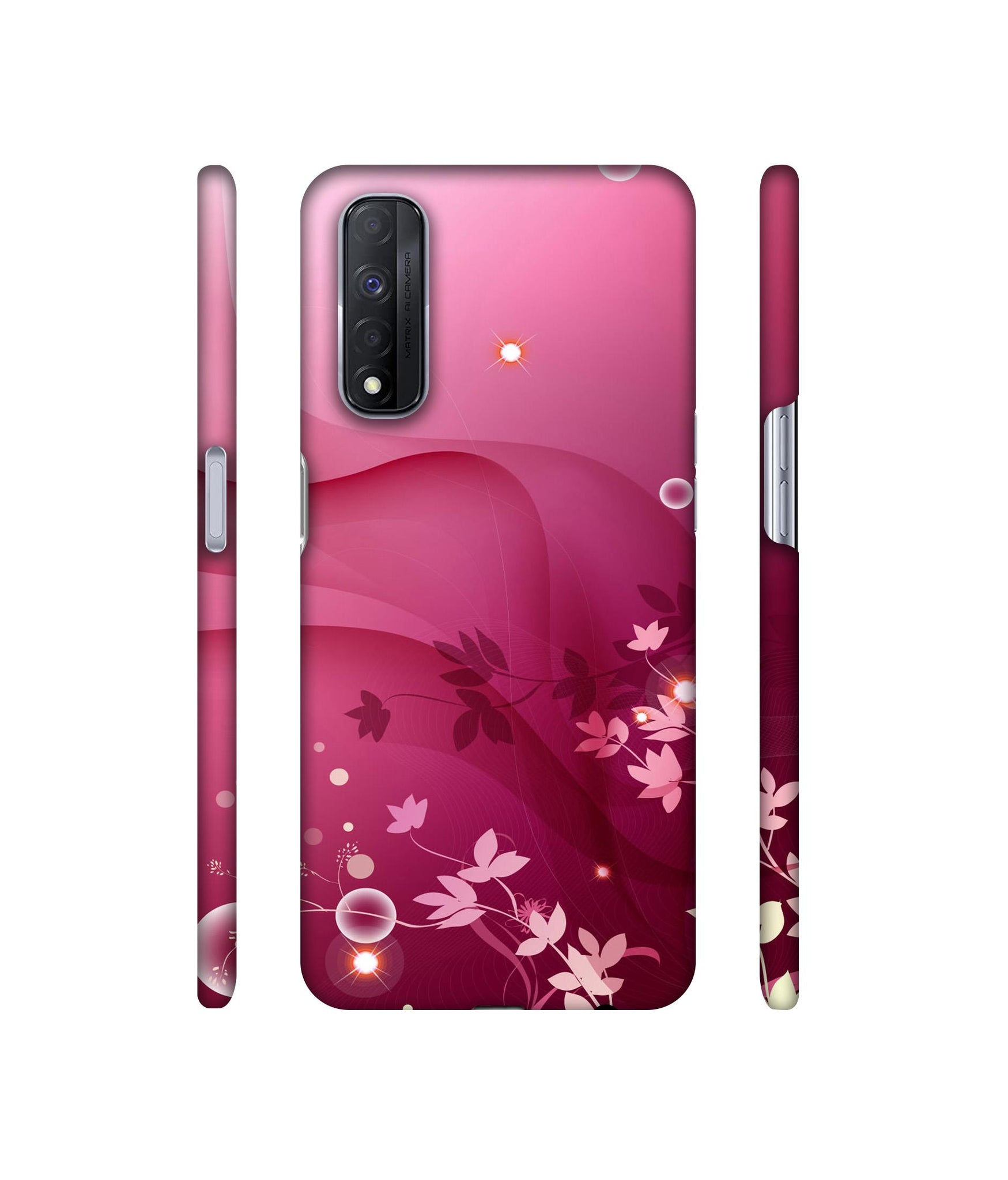Pink Abstract Designer Hard Back Cover for Realme Narzo 30 4G