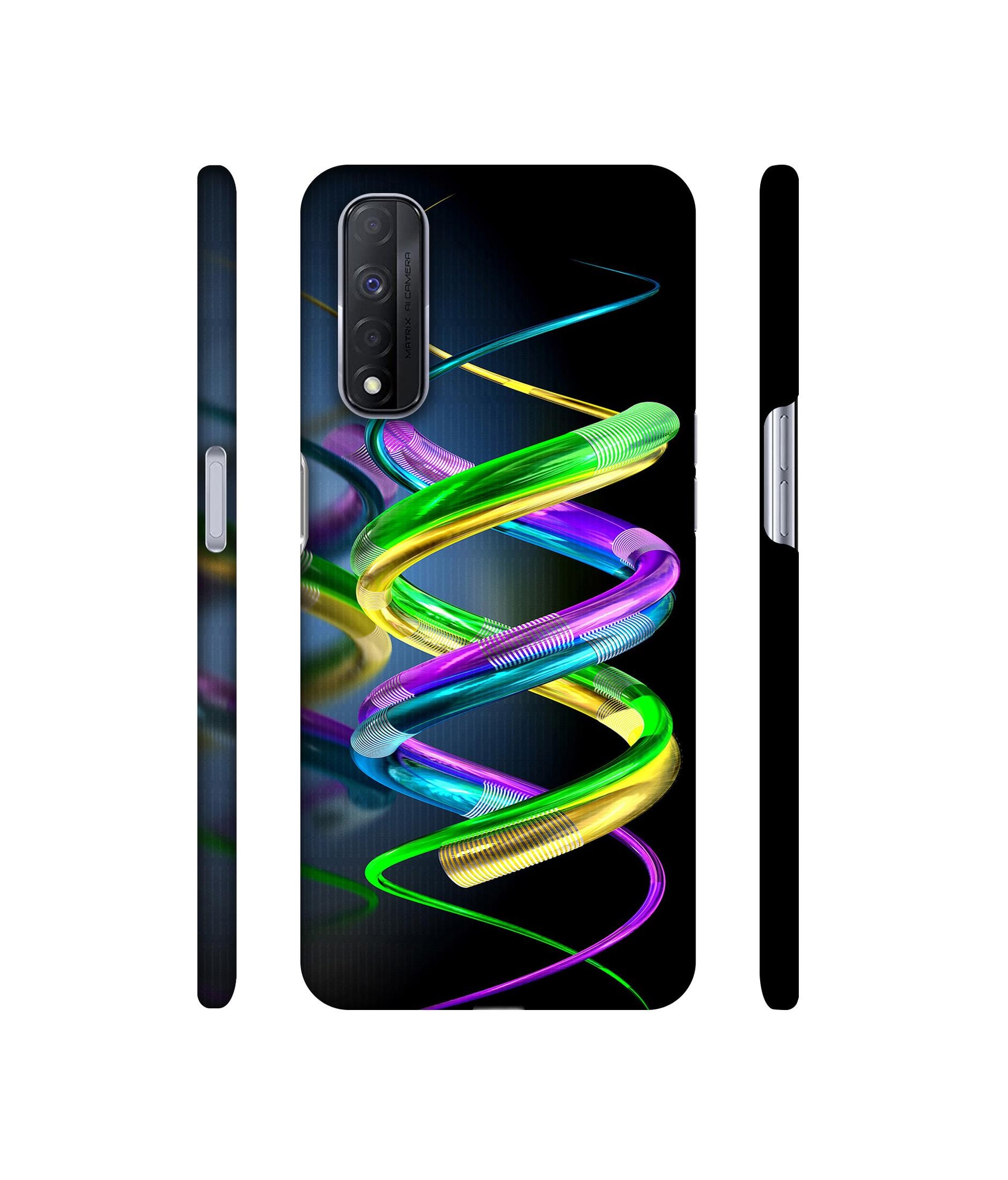 3D Spiral Designer Hard Back Cover for Realme Narzo 30 4G
