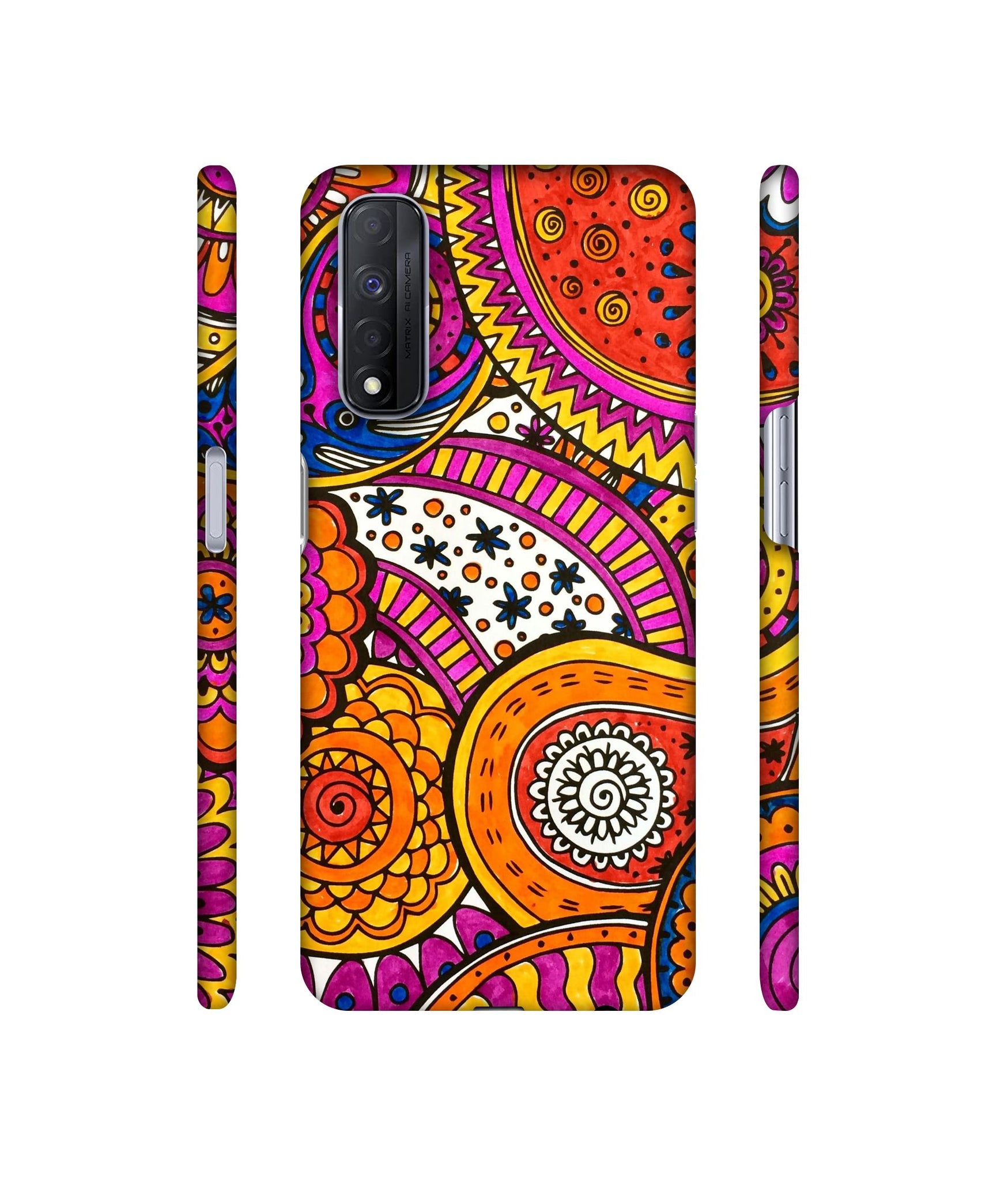 Rangoli Paisley Art Designer Hard Back Cover for Realme Narzo 30 4G