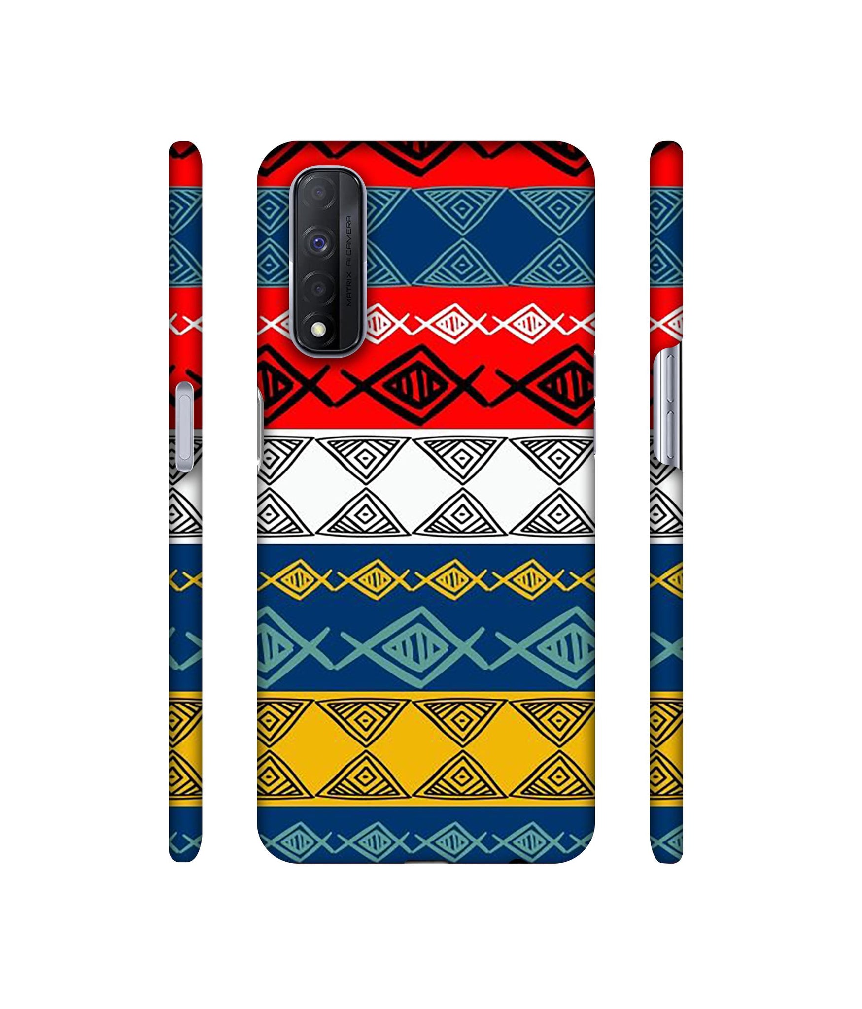 Colorful Hand Made Rangoli Art Designer Hard Back Cover for Realme Narzo 30 4G