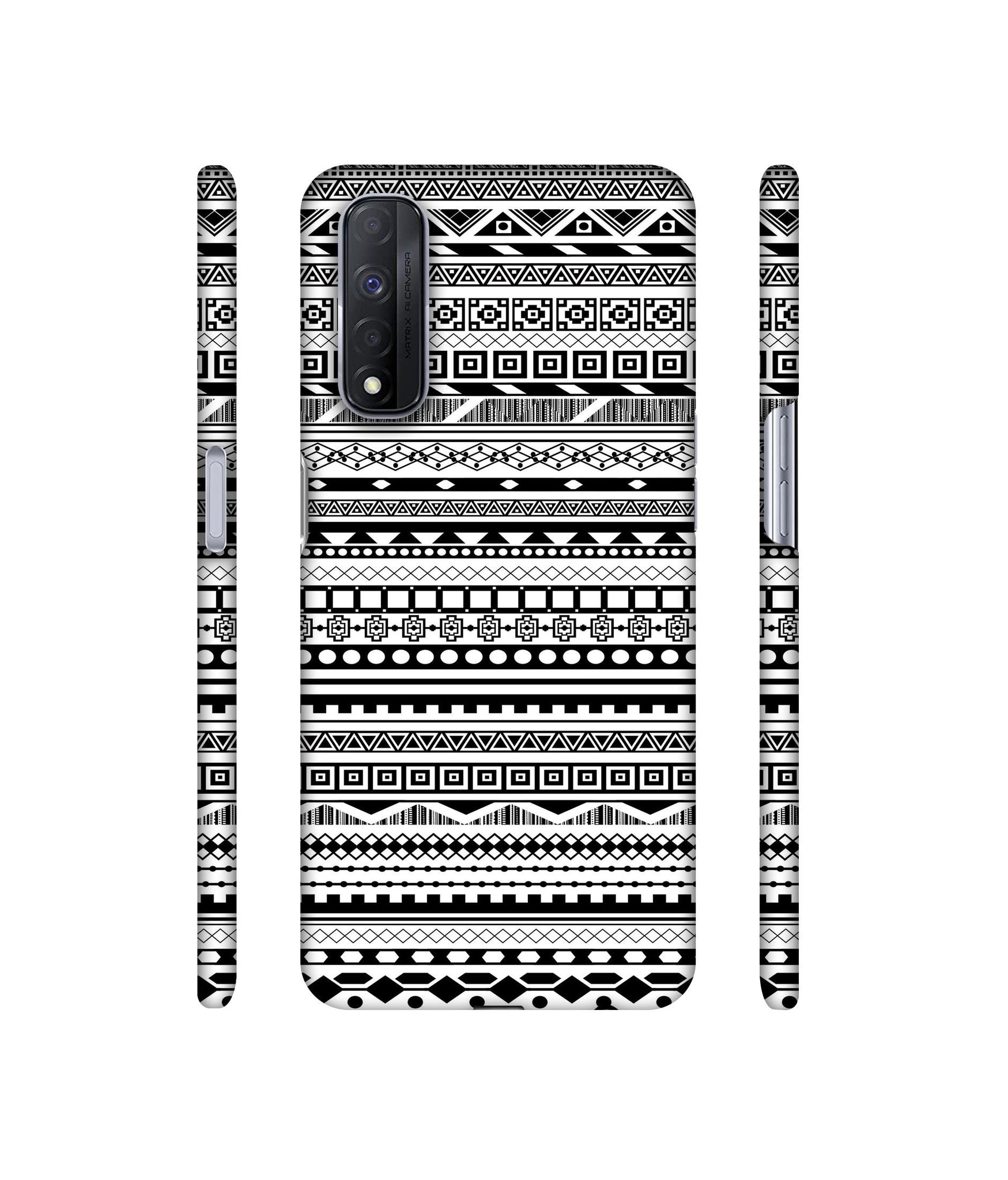 Black & White Patterns Designer Hard Back Cover for Realme Narzo 30 4G