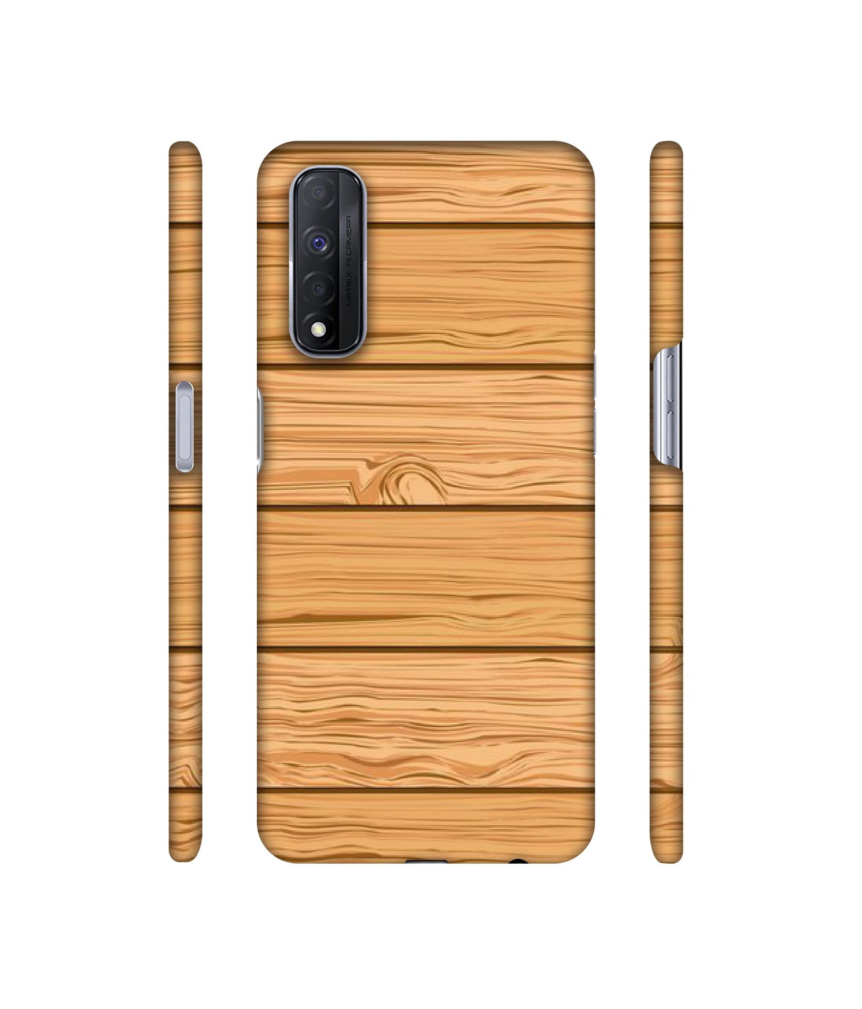 Wooden Texture Pattern Designer Hard Back Cover for Realme Narzo 30 4G