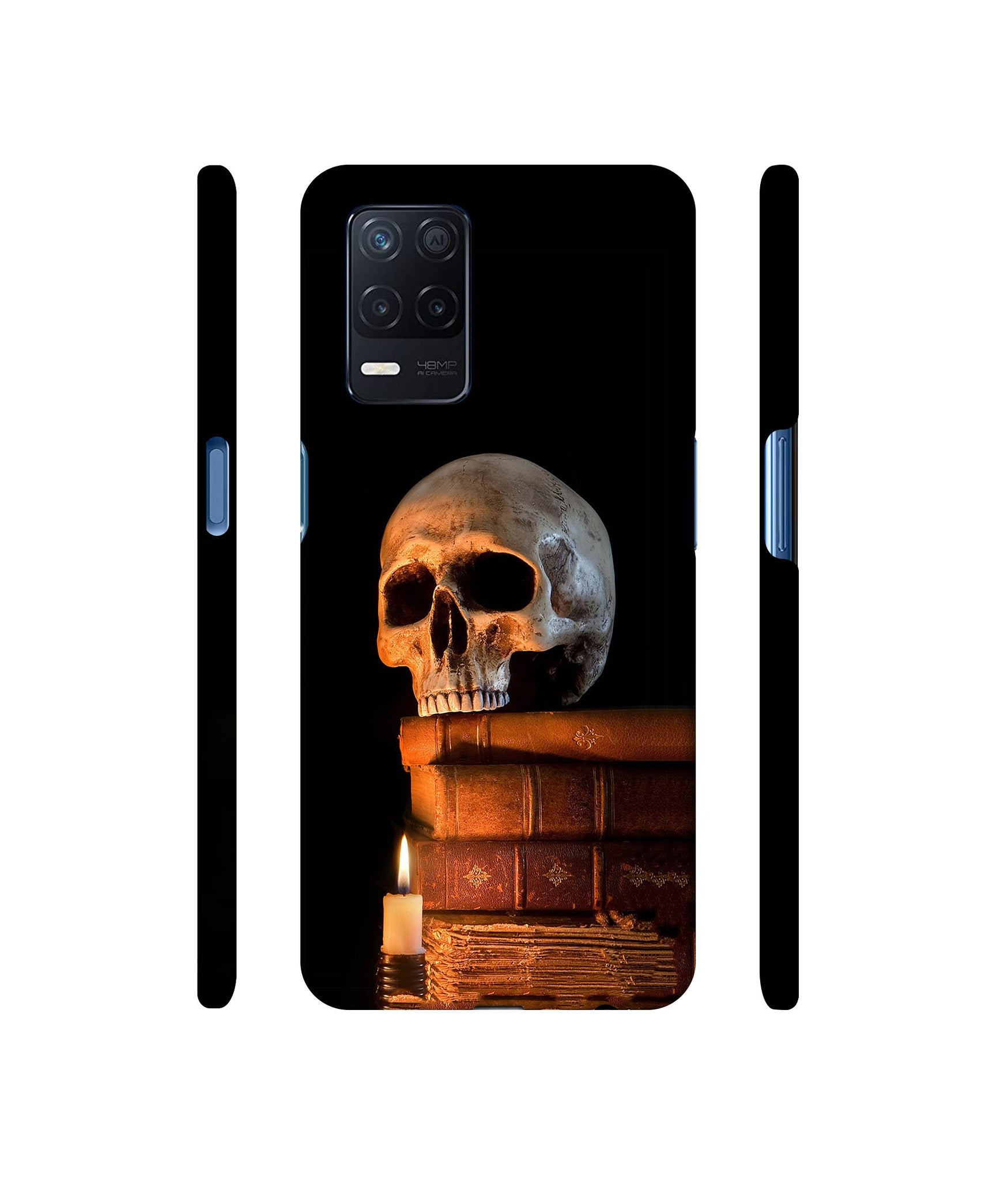 Skull Magic Candles Books Designer Hard Back Cover for Realme Narzo 30 5G