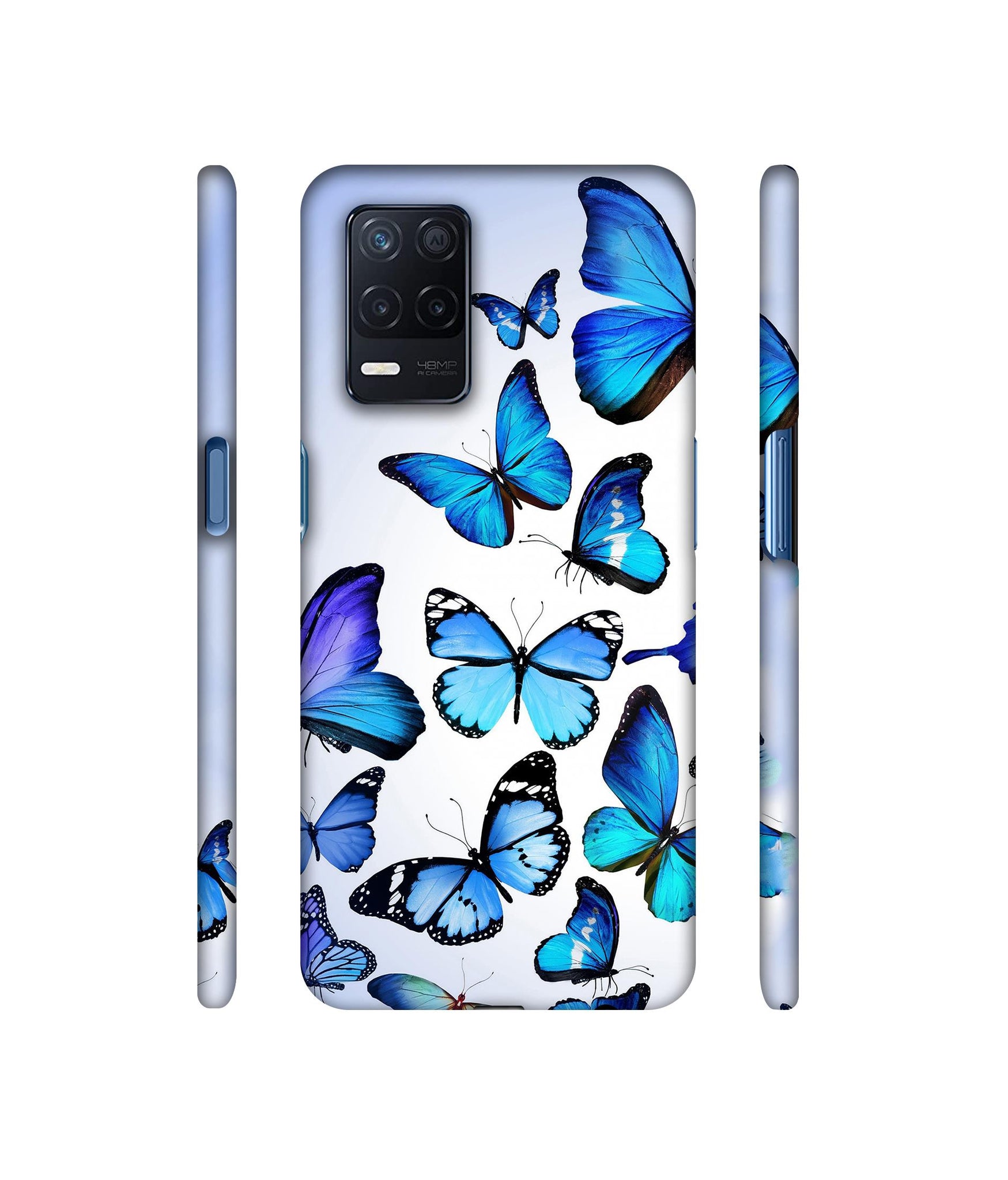 Colorful Flying Butterfly Designer Hard Back Cover for Realme Narzo 30 5G