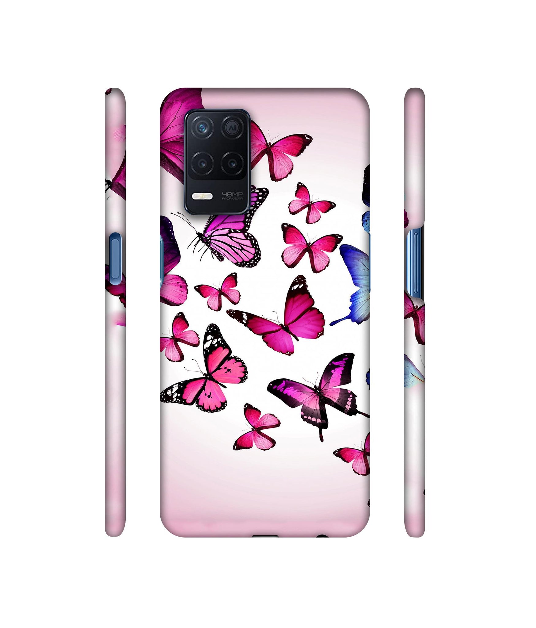 Flying Colorful Butterfly Designer Hard Back Cover for Realme Narzo 30 5G