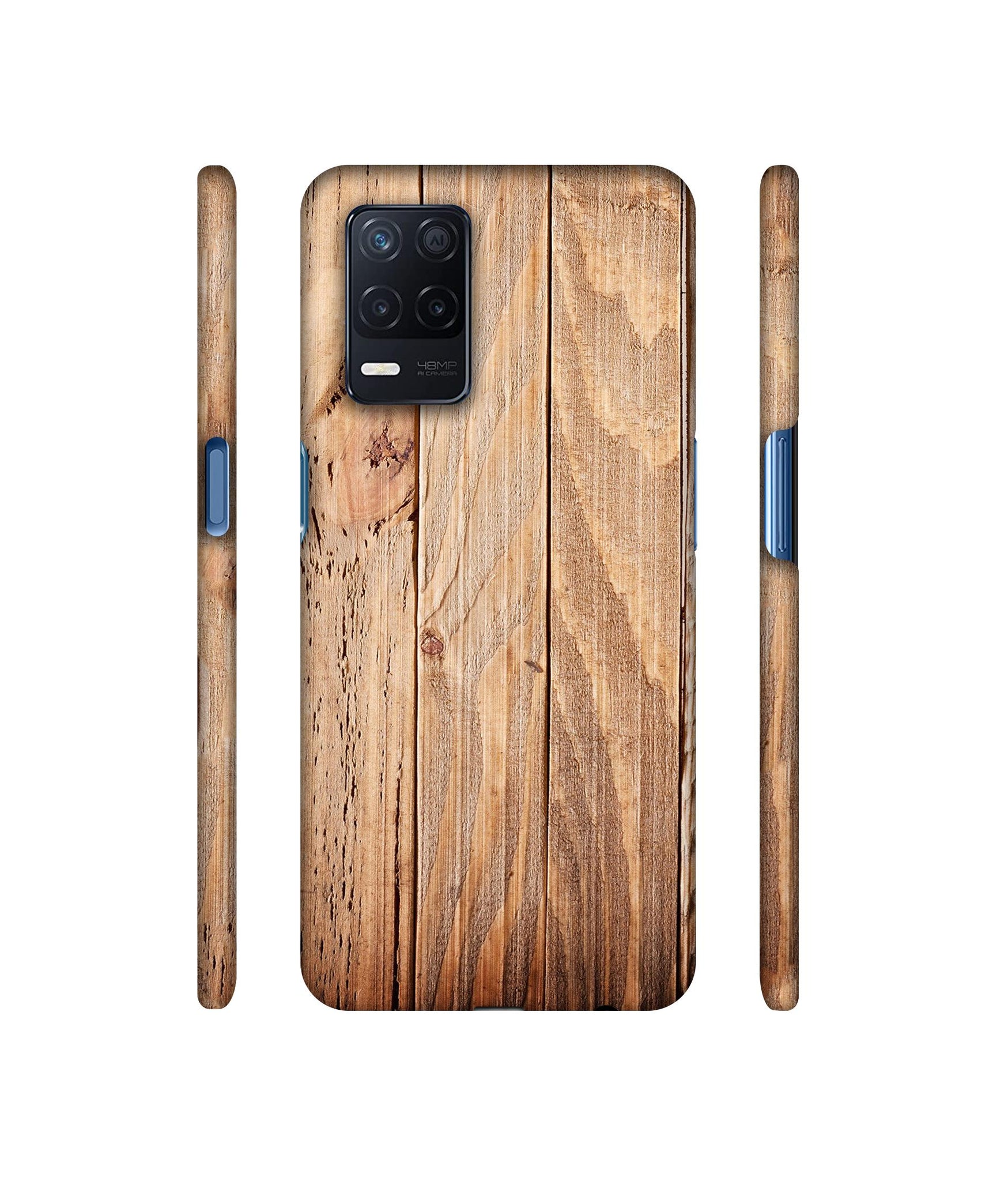 Wooden Texture Designer Hard Back Cover for Realme Narzo 30 5G