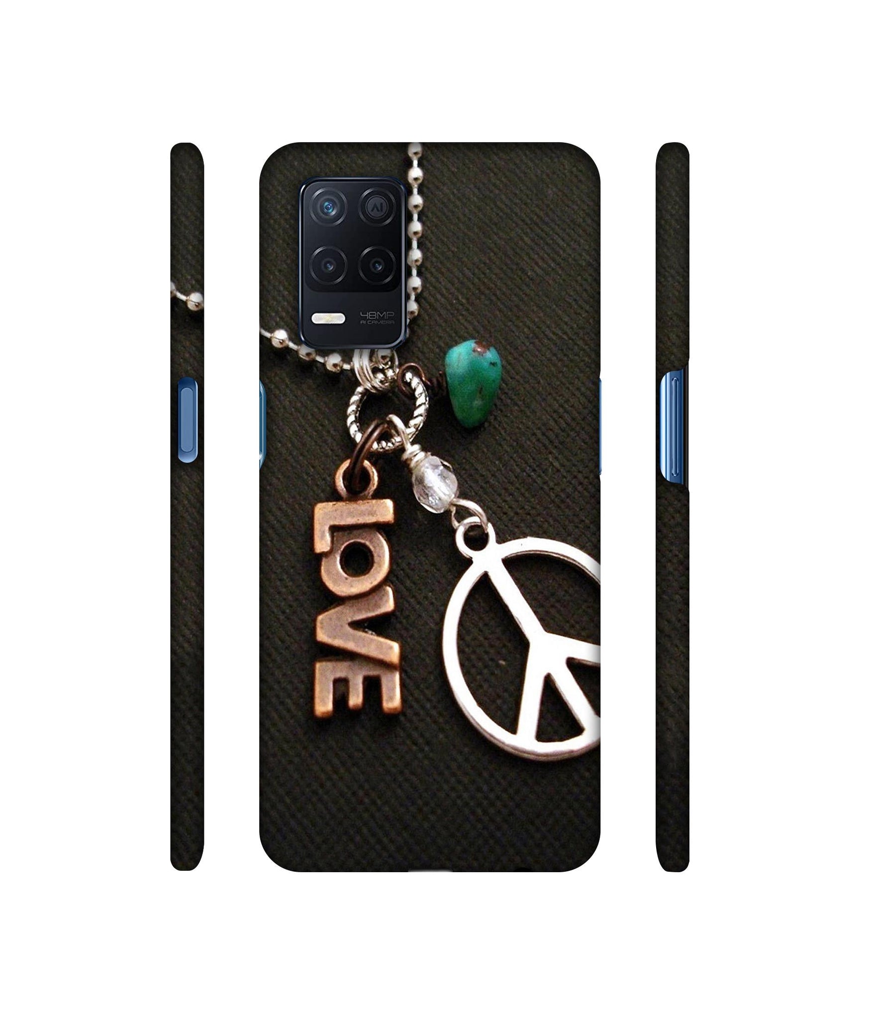 Love and Peace Designer Hard Back Cover for Realme Narzo 30 5G