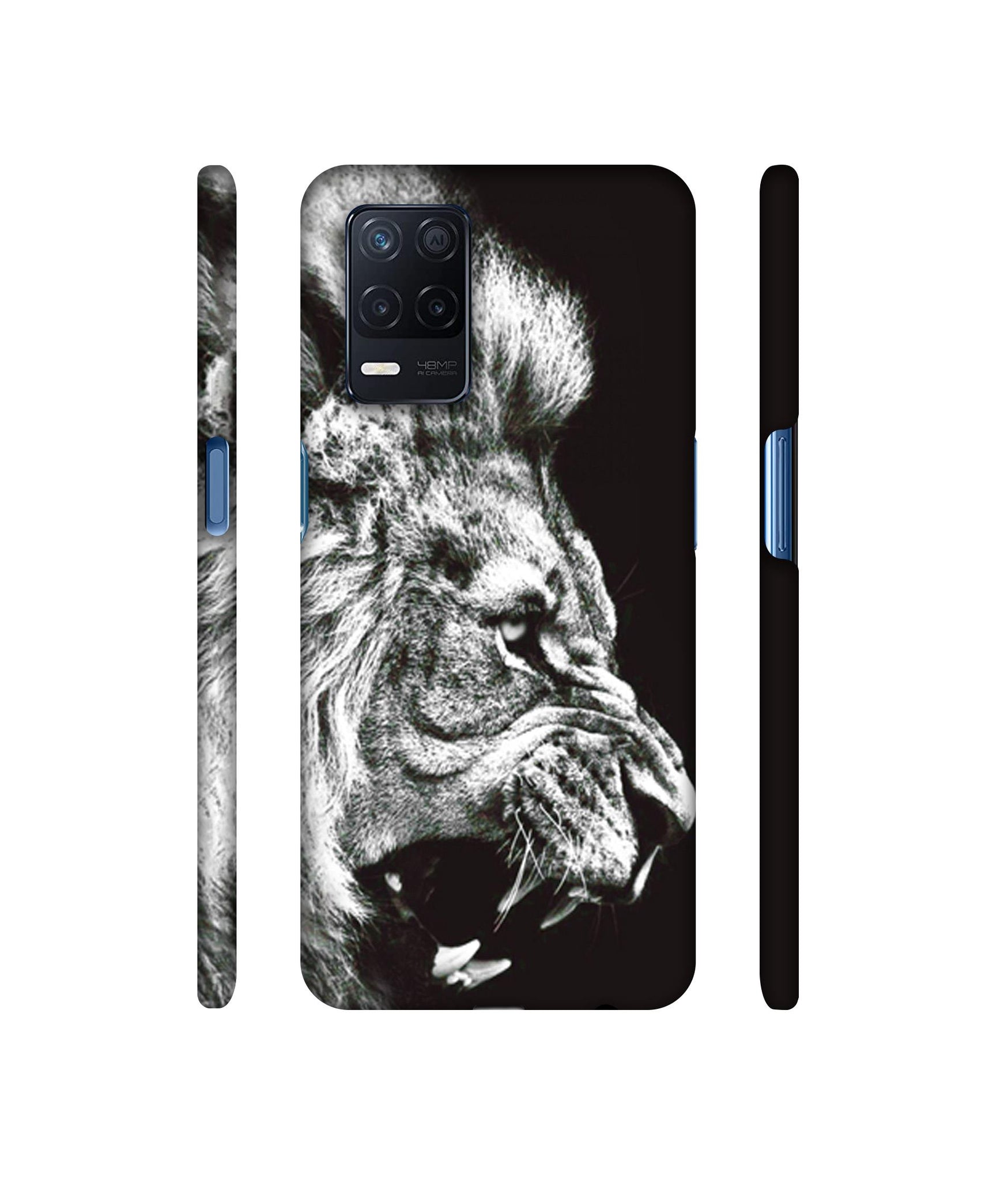 Angry Lion Designer Hard Back Cover for Realme Narzo 30 5G