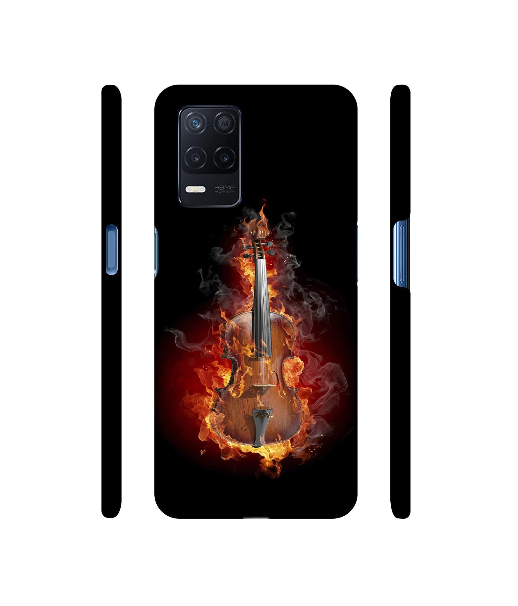 Burning Violin Designer Hard Back Cover for Realme Narzo 30 5G