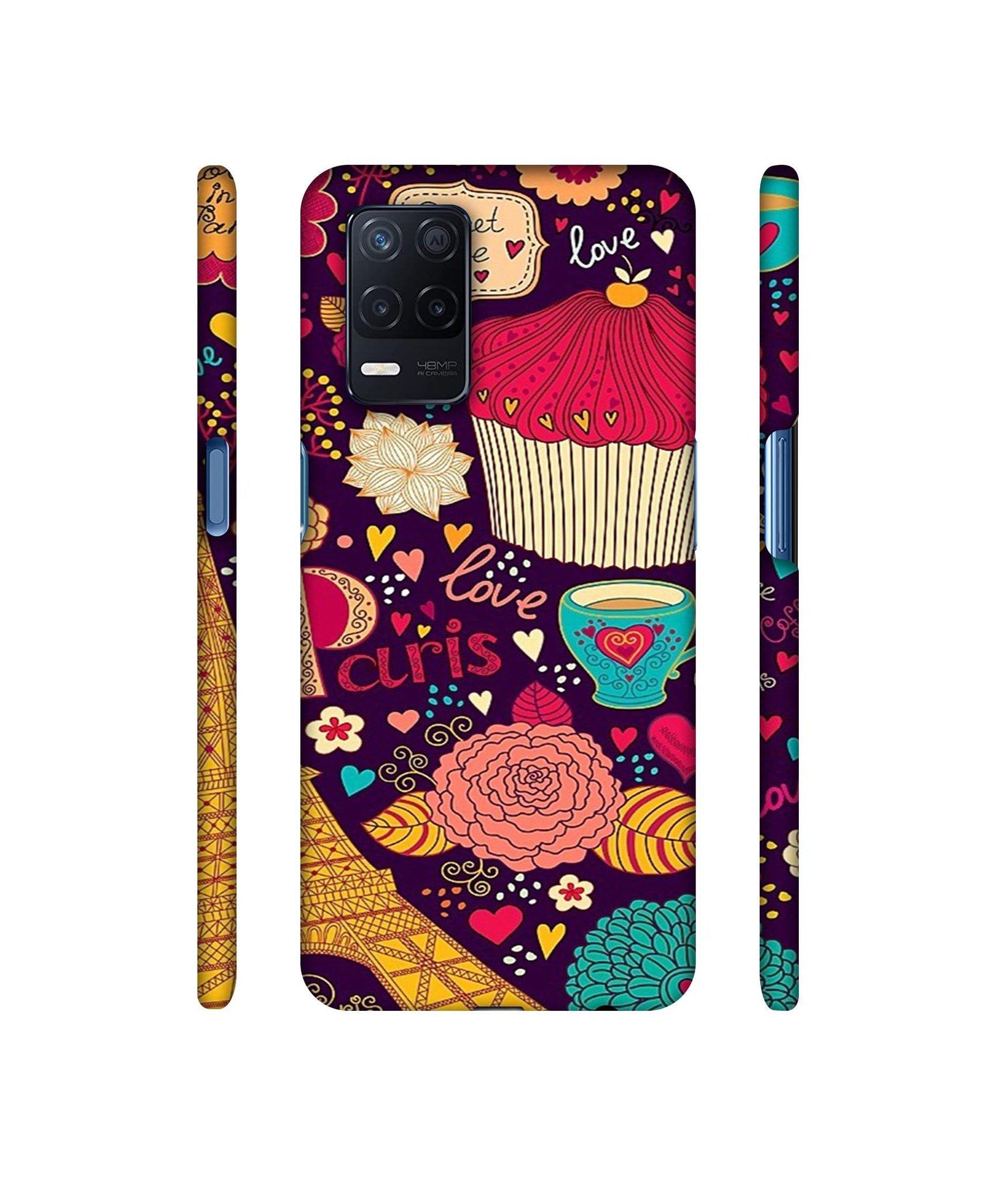 Paris Flower Love Designer Hard Back Cover for Realme Narzo 30 5G