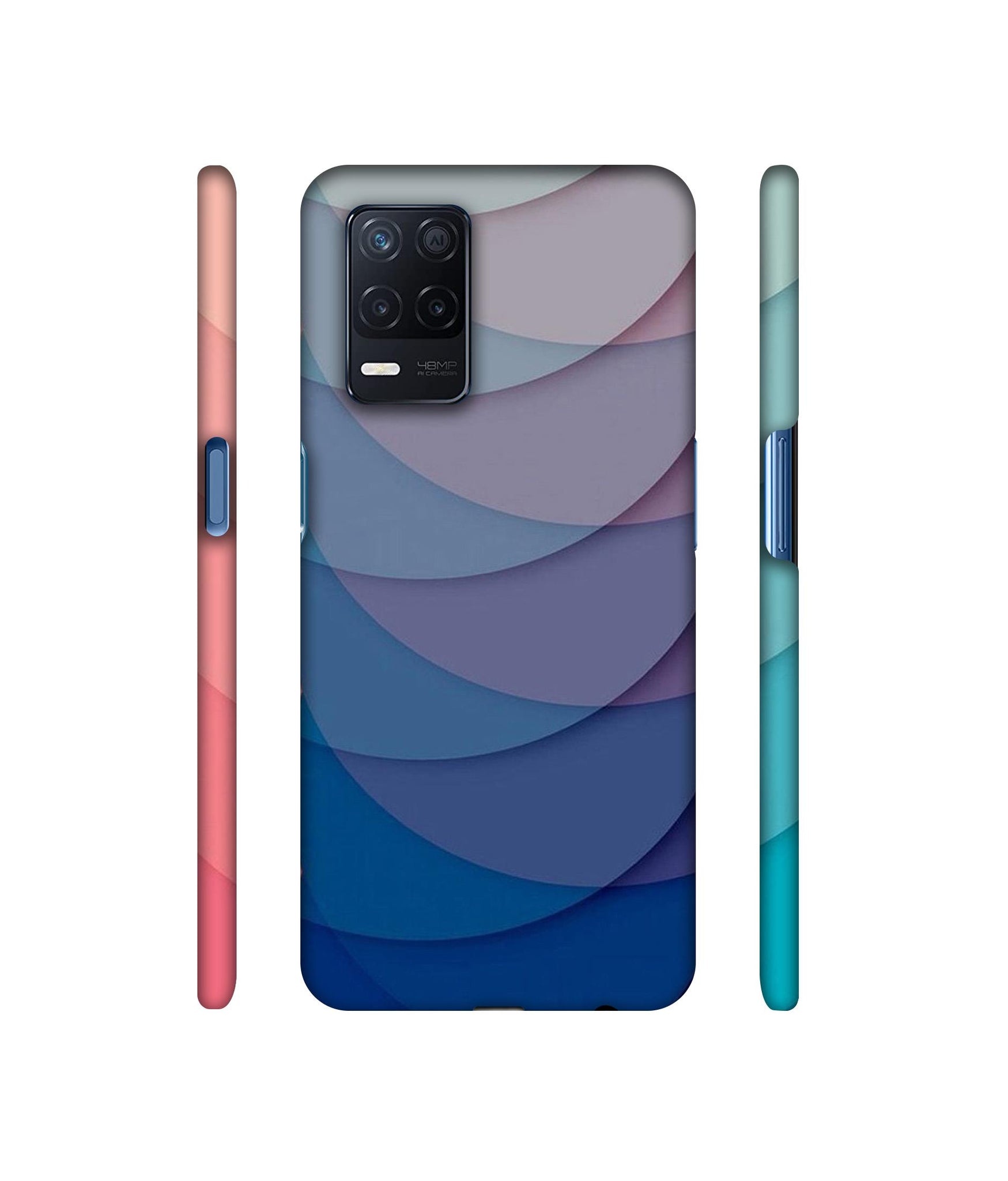 Waves Pattern Print Designer Hard Back Cover for Realme Narzo 30 5G