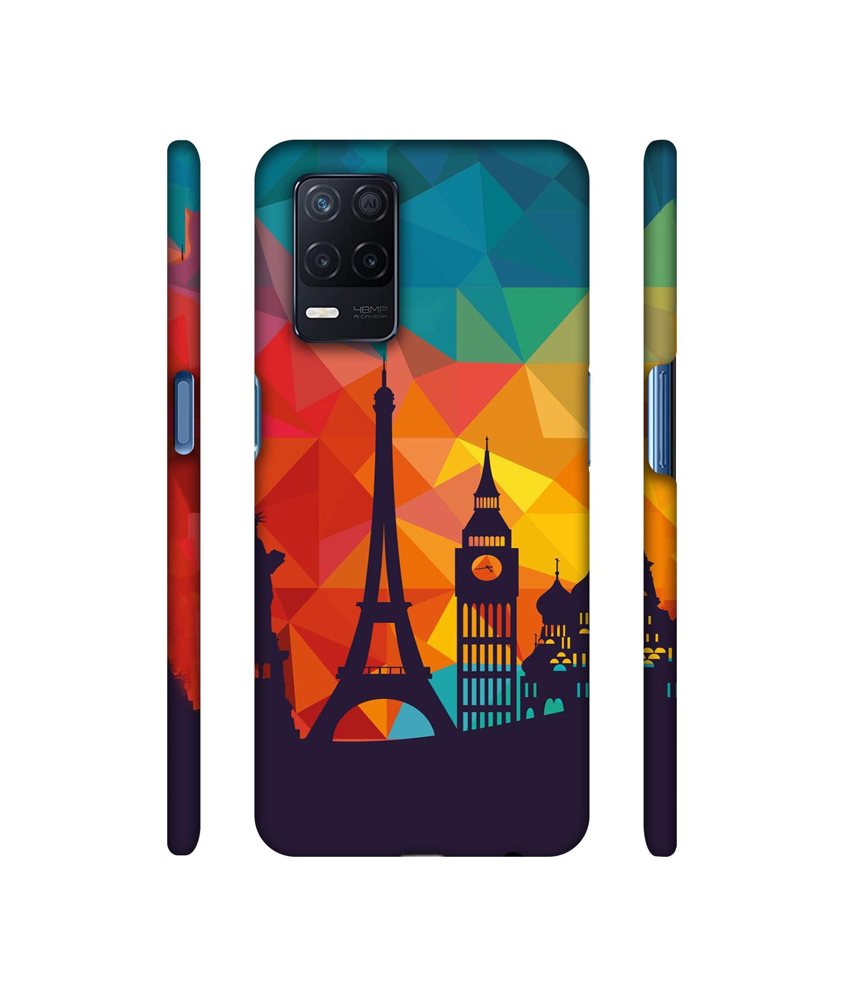 Colored Paris Designer Hard Back Cover for Realme Narzo 30 5G
