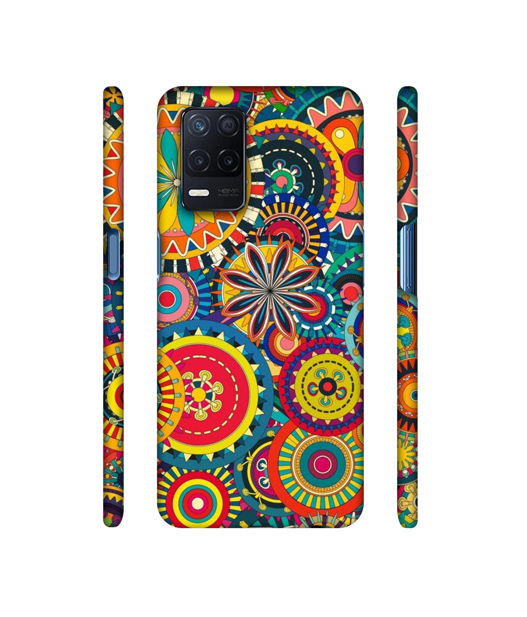 Ring Pattern Print Designer Hard Back Cover for Realme Narzo 30 5G