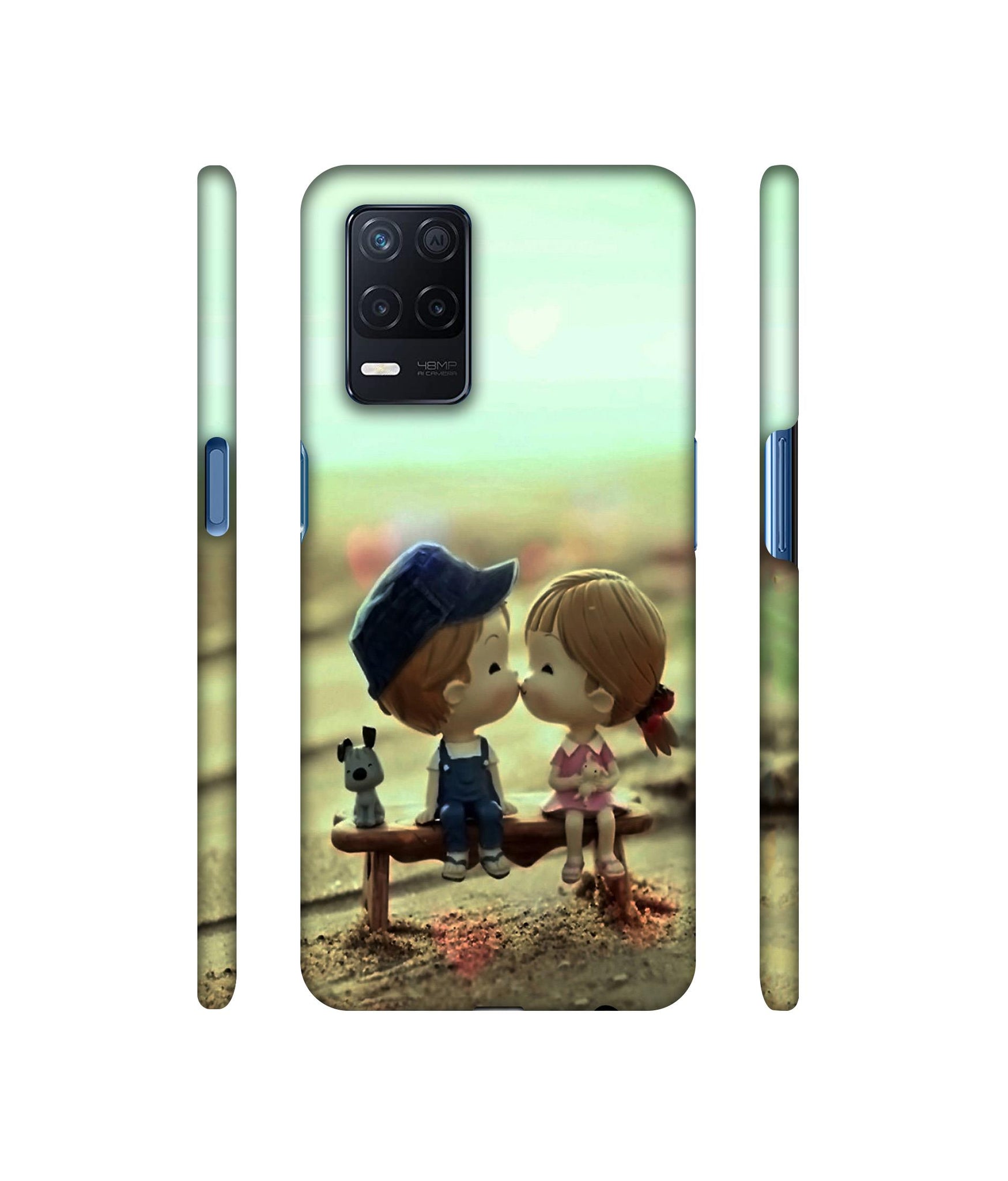 Love Couples Pattern Designer Hard Back Cover for Realme Narzo 30 5G