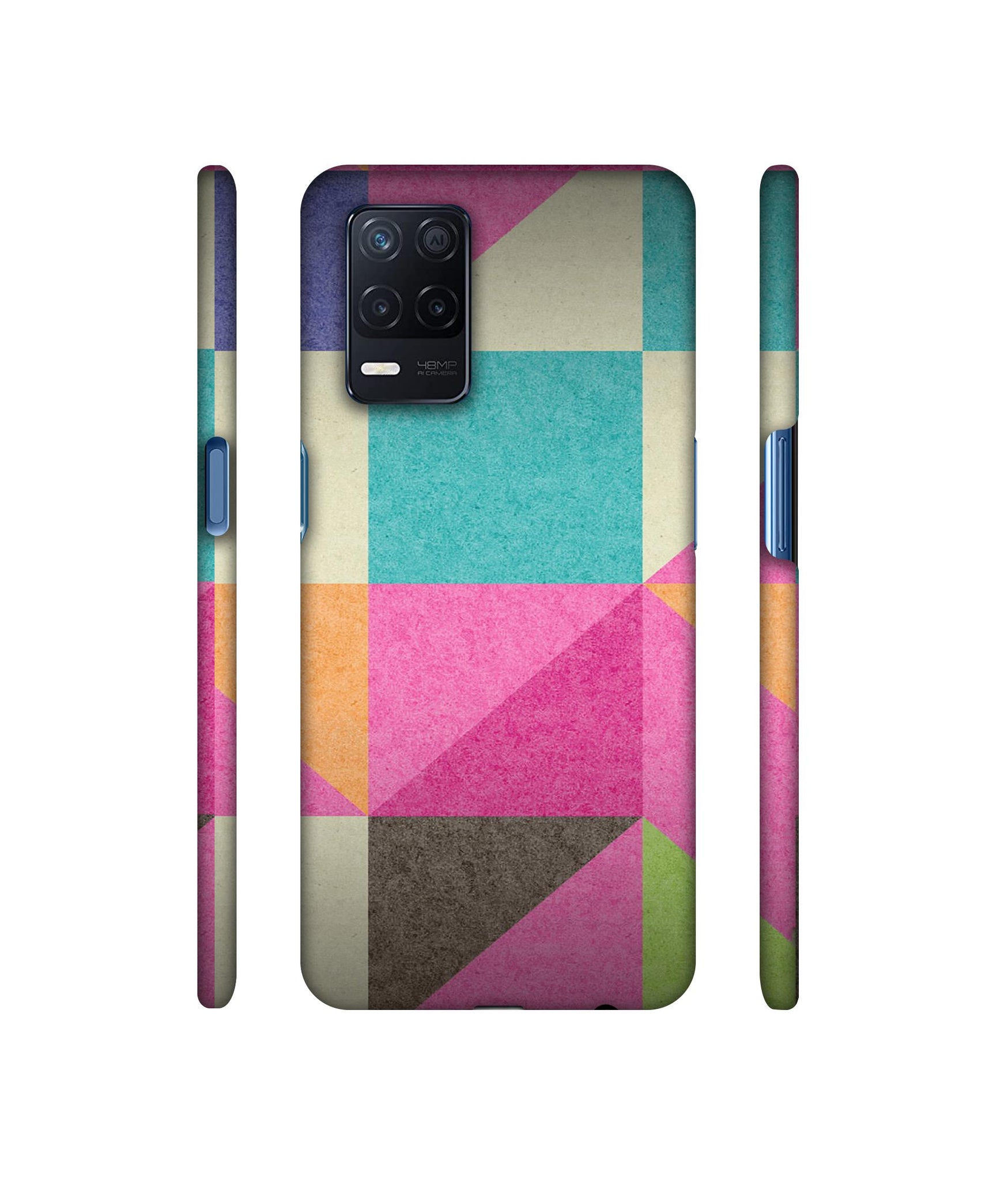 Pink Cyan Designer Hard Back Cover for Realme Narzo 30 5G