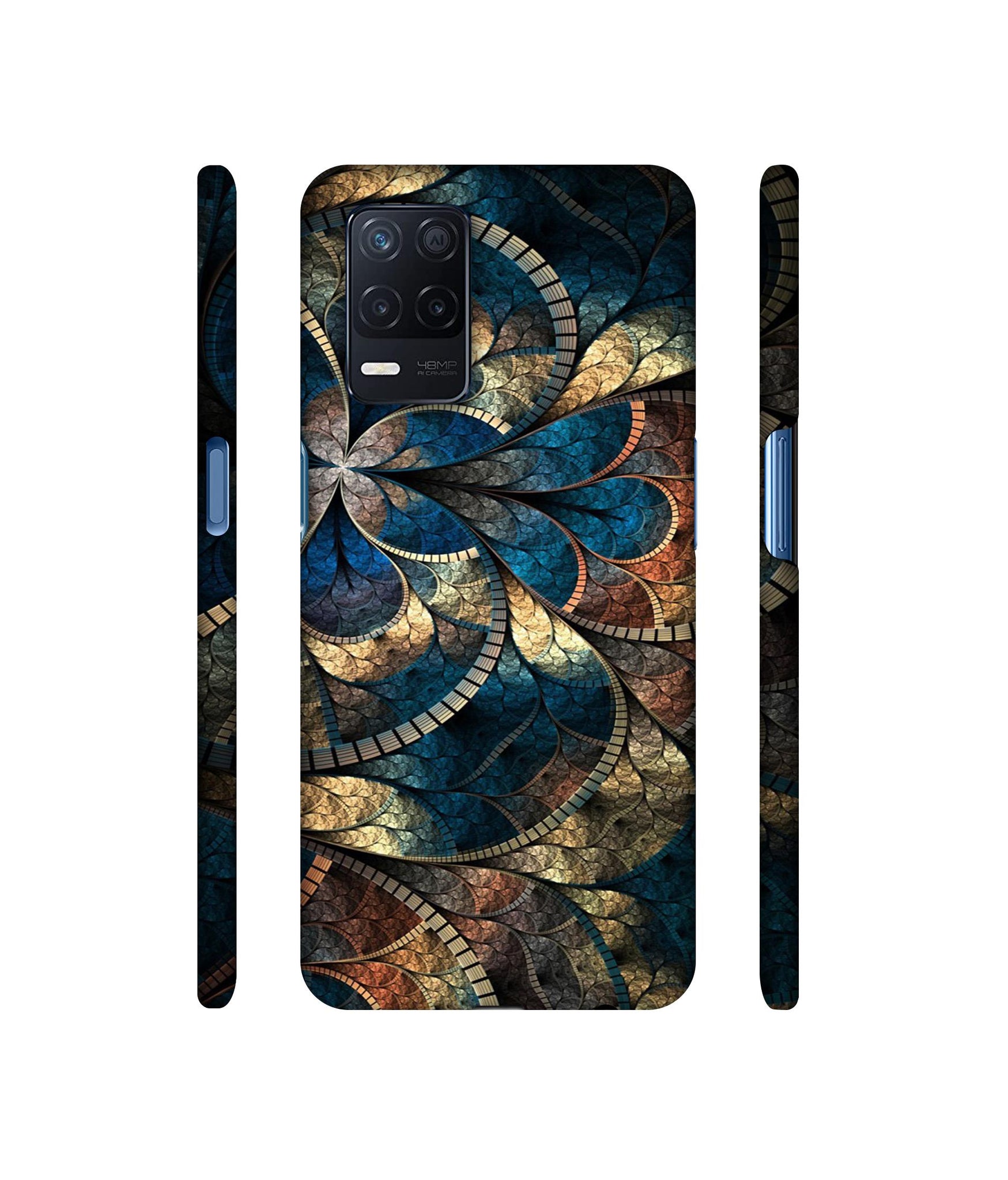 Fractional Pattern Designer Hard Back Cover for Realme Narzo 30 5G