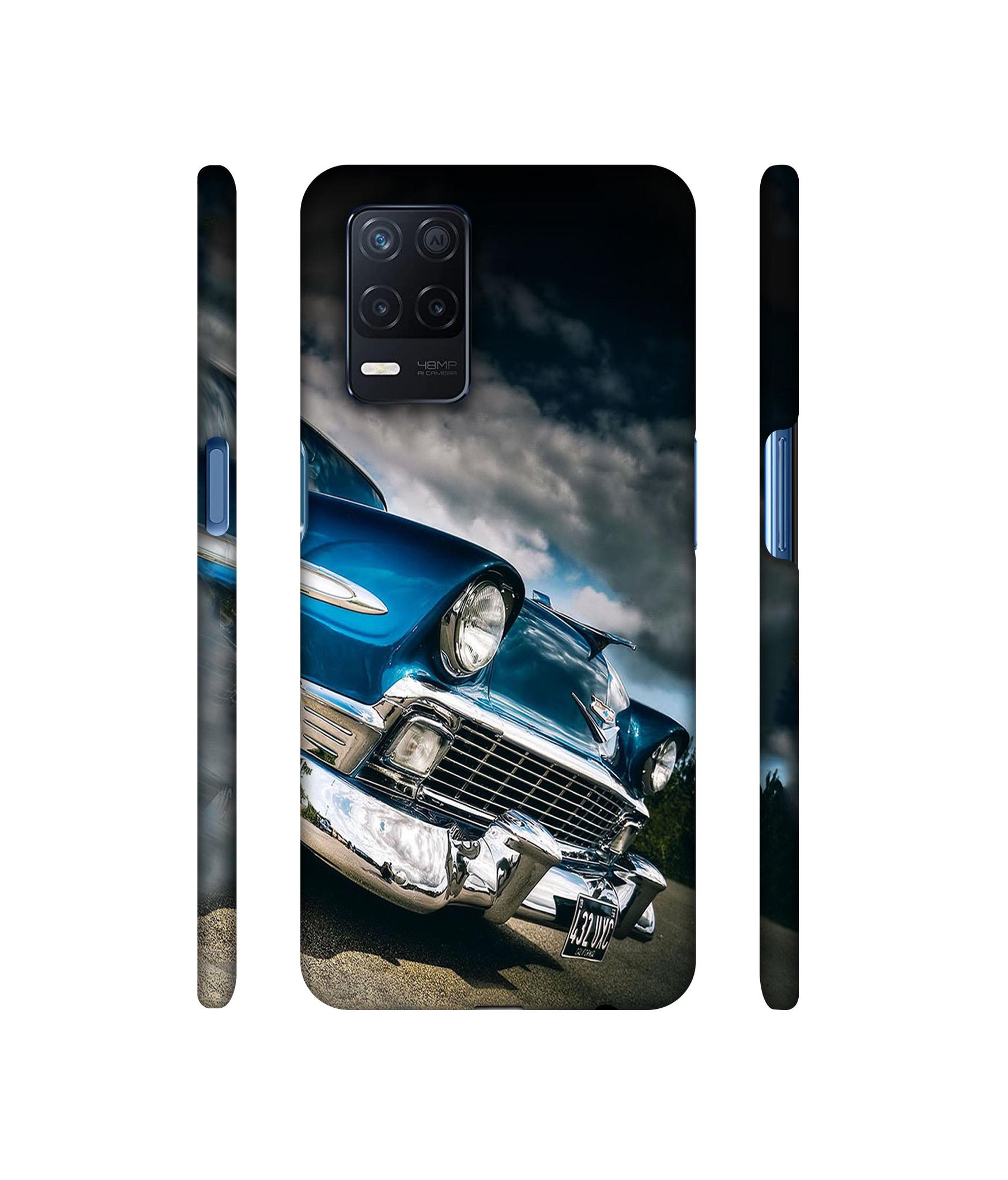 Vintage Car Pattern Designer Hard Back Cover for Realme Narzo 30 5G