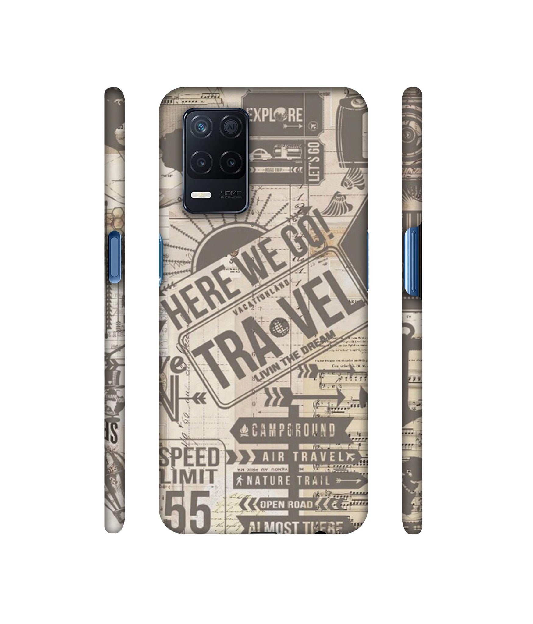 Travel Designer Hard Back Cover for Realme Narzo 30 5G