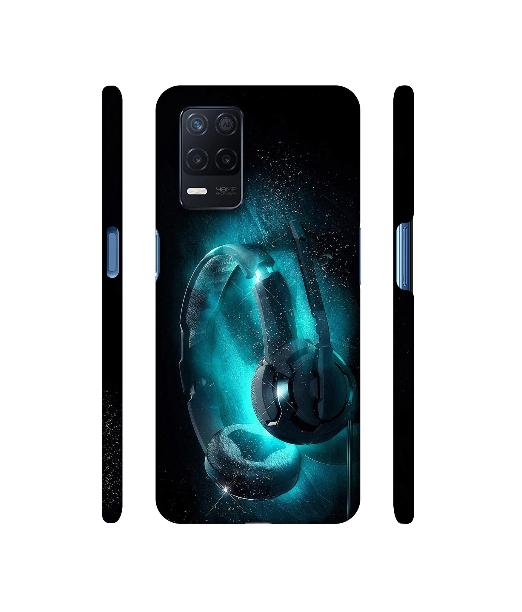 Cool Headphone Designer Hard Back Cover for Realme Narzo 30 5G