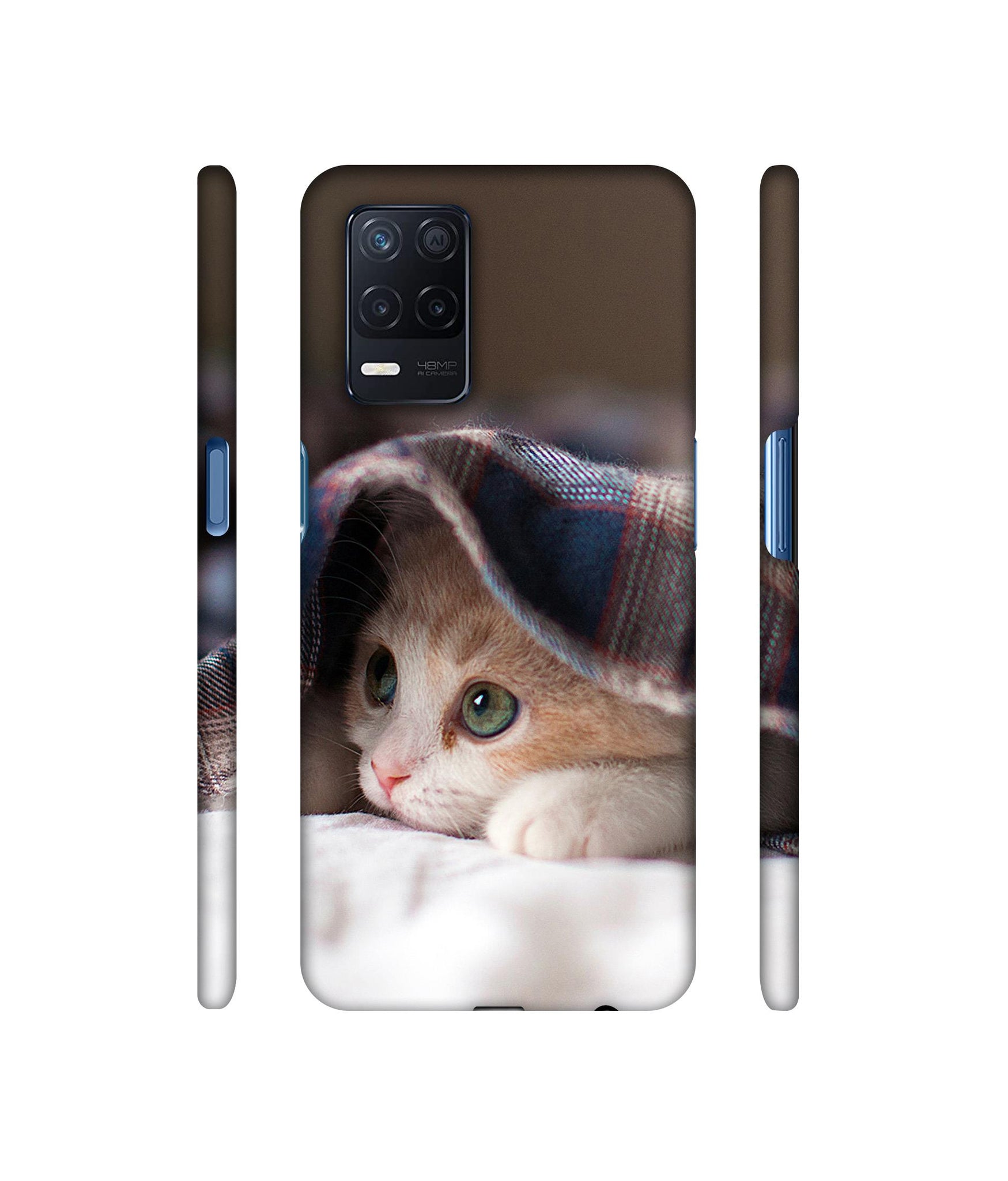Sleepy Kitten Designer Hard Back Cover for Realme Narzo 30 5G