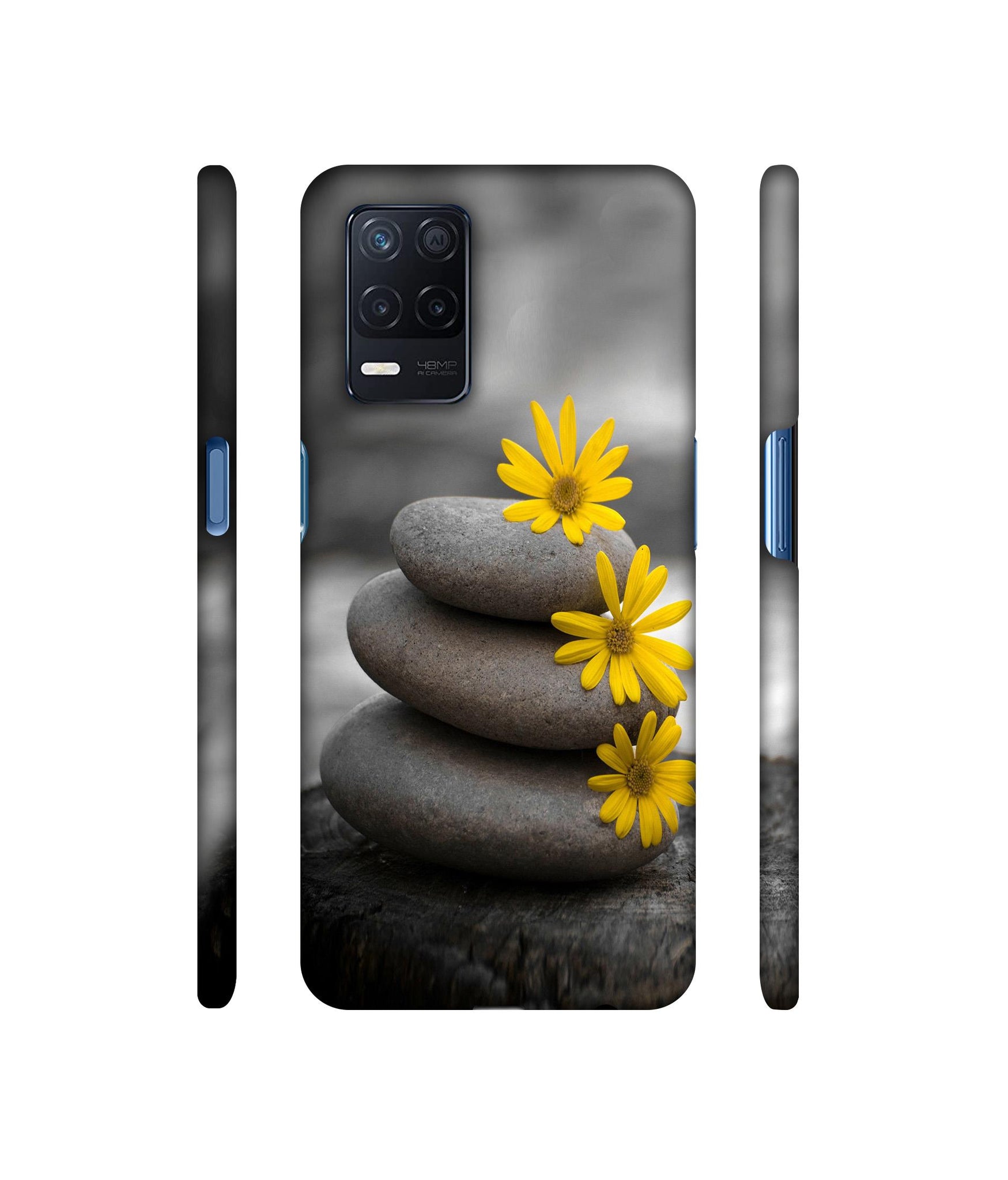 Stones And Flower Designer Hard Back Cover for Realme Narzo 30 5G