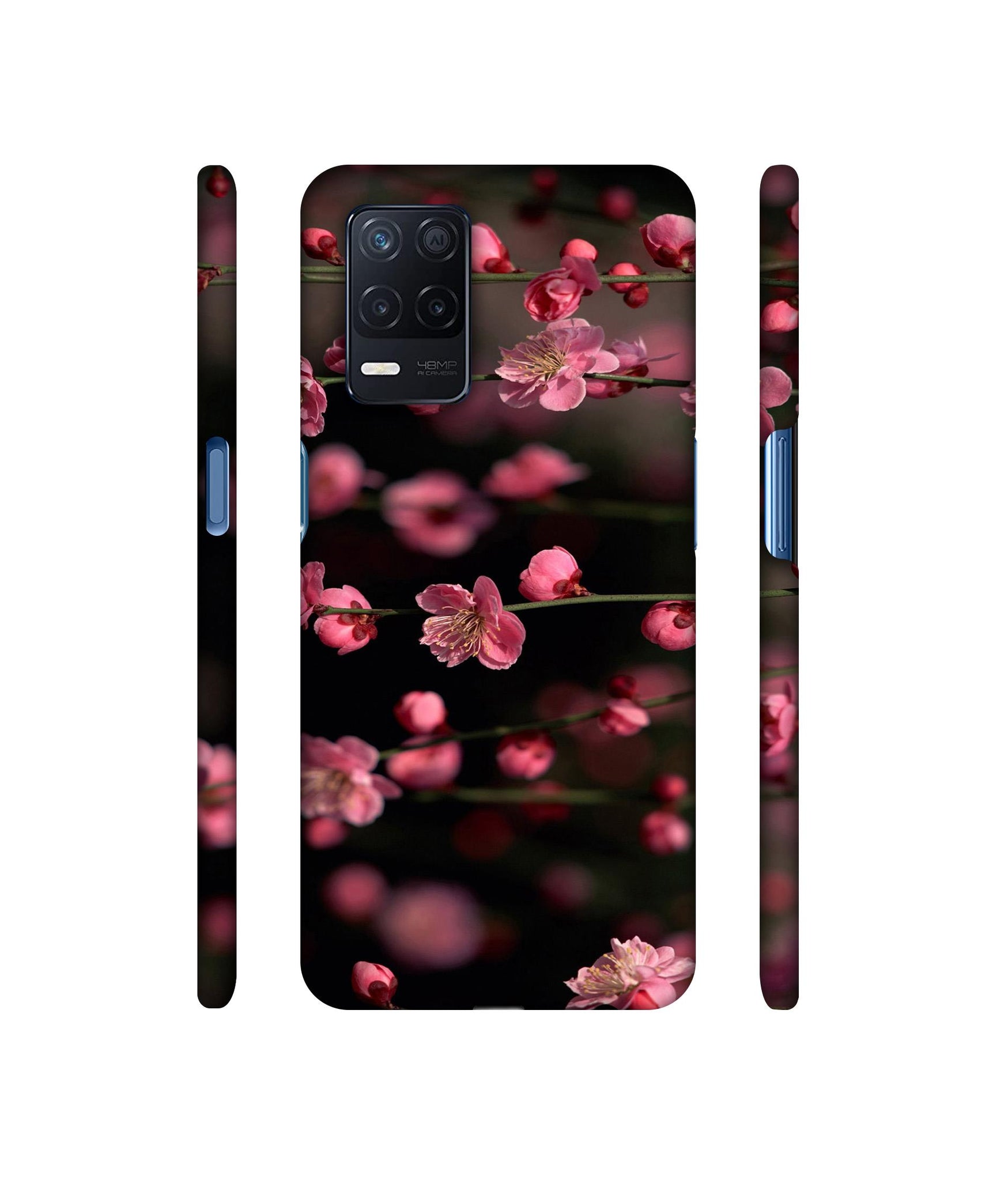 Pink Flowers Designer Hard Back Cover for Realme Narzo 30 5G