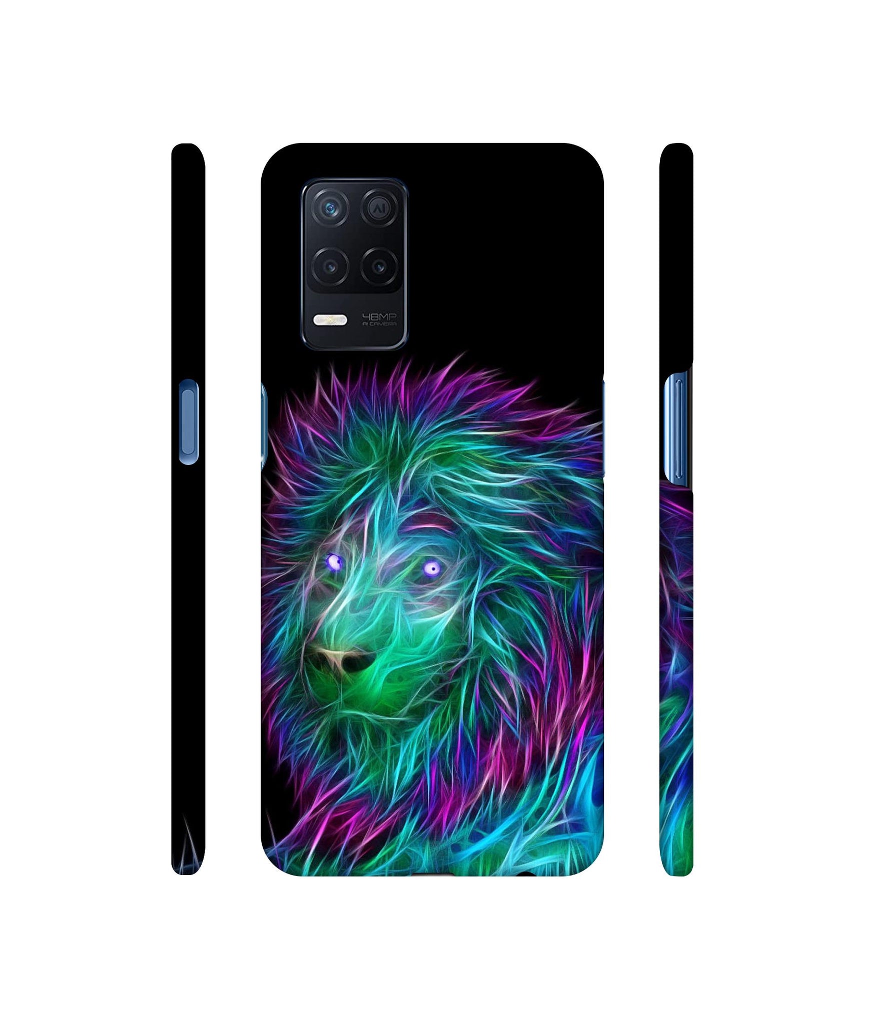 3D Lion Designer Hard Back Cover for Realme Narzo 30 5G