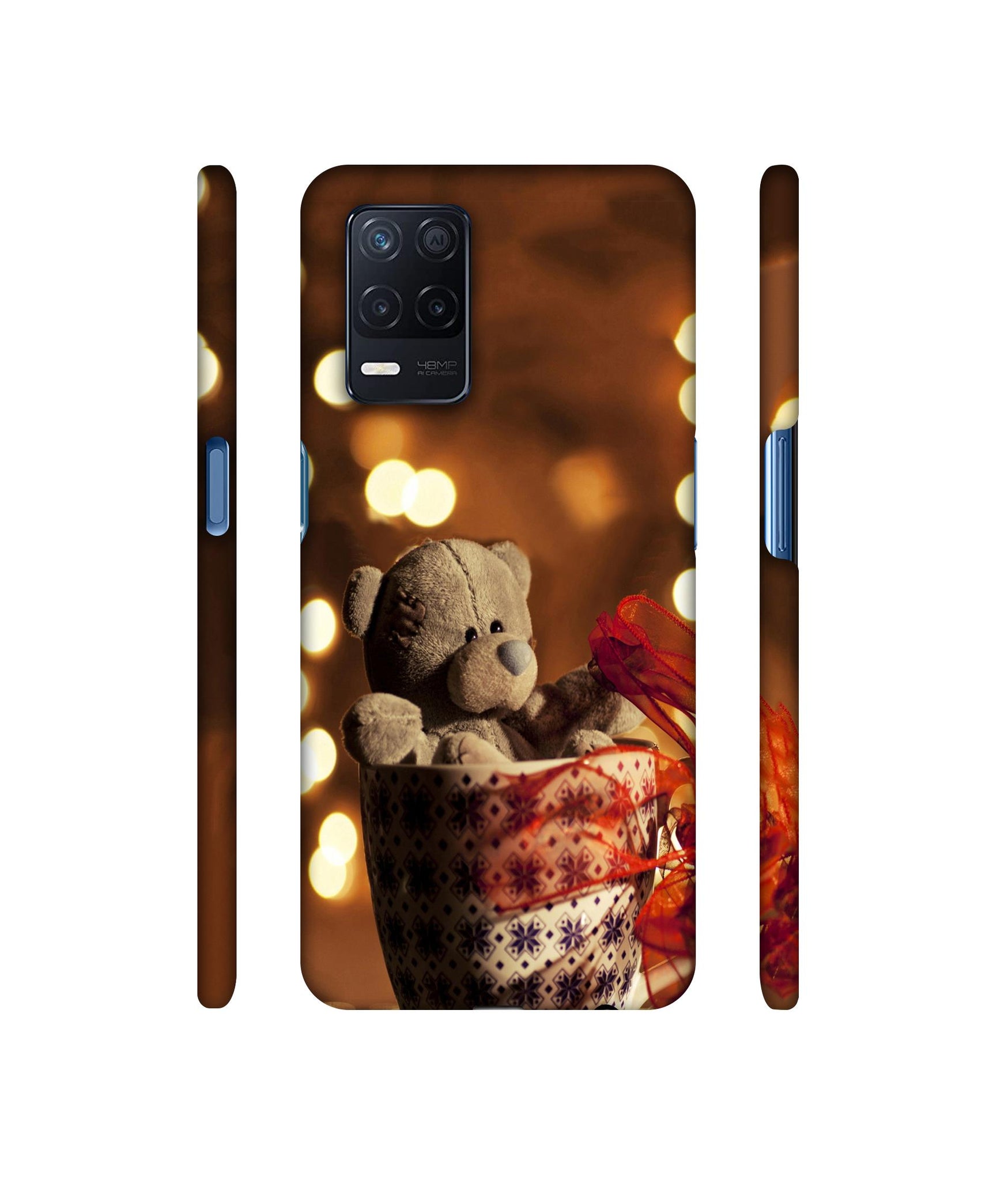 Teddy In Cup Designer Hard Back Cover for Realme Narzo 30 5G