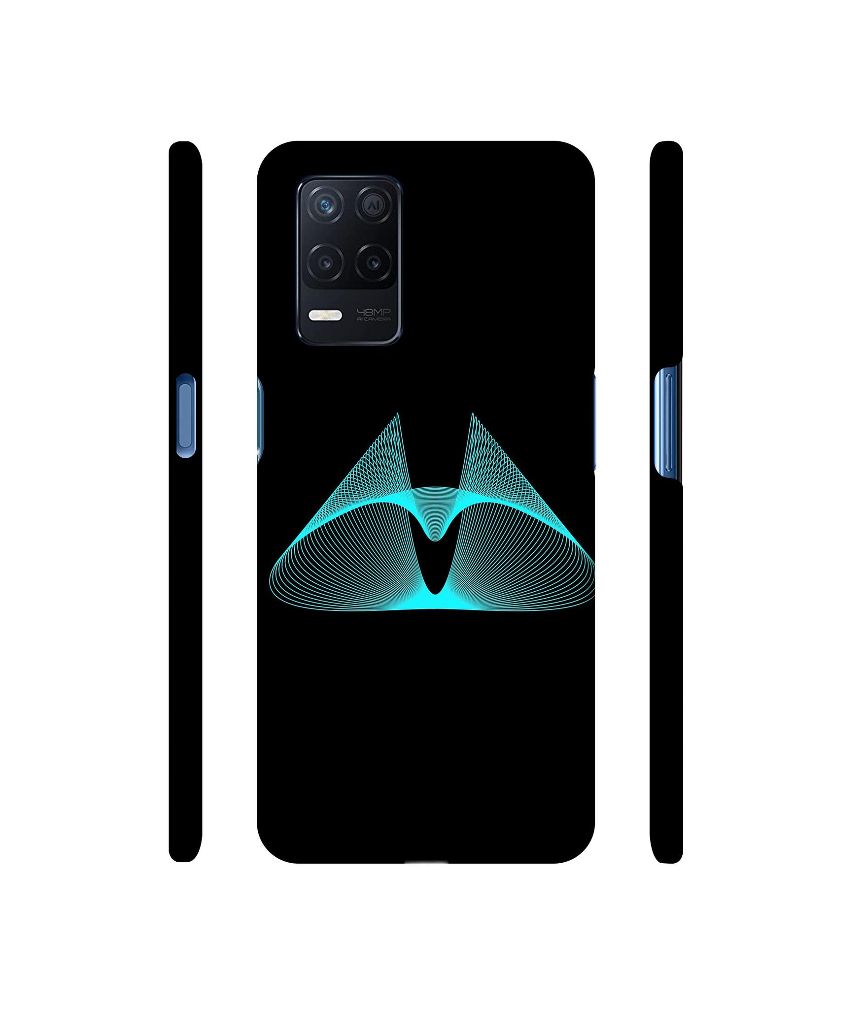Mesh Shape Glitter Designer Hard Back Cover for Realme Narzo 30 5G