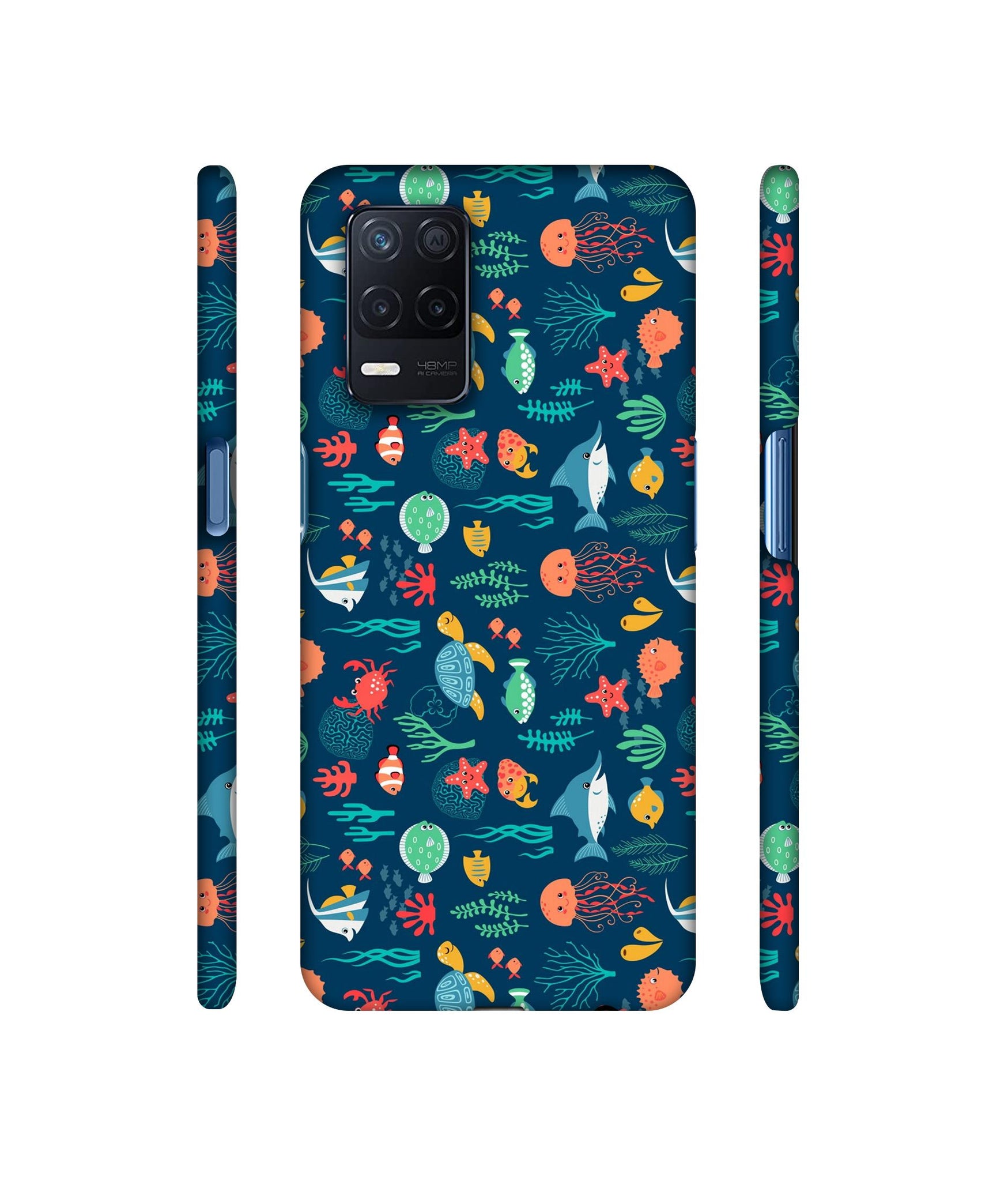 Aquarium Texture Designer Hard Back Cover for Realme Narzo 30 5G