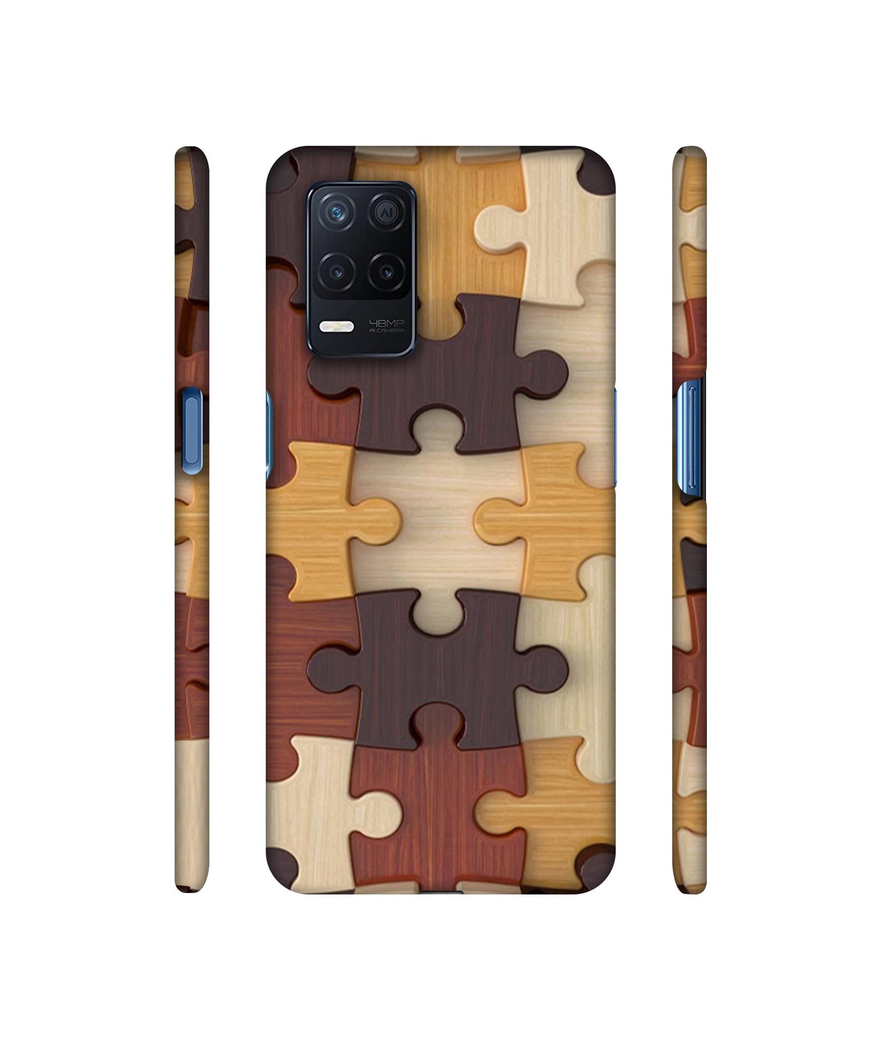 Puzzle Pattern Designer Hard Back Cover for Realme Narzo 30 5G