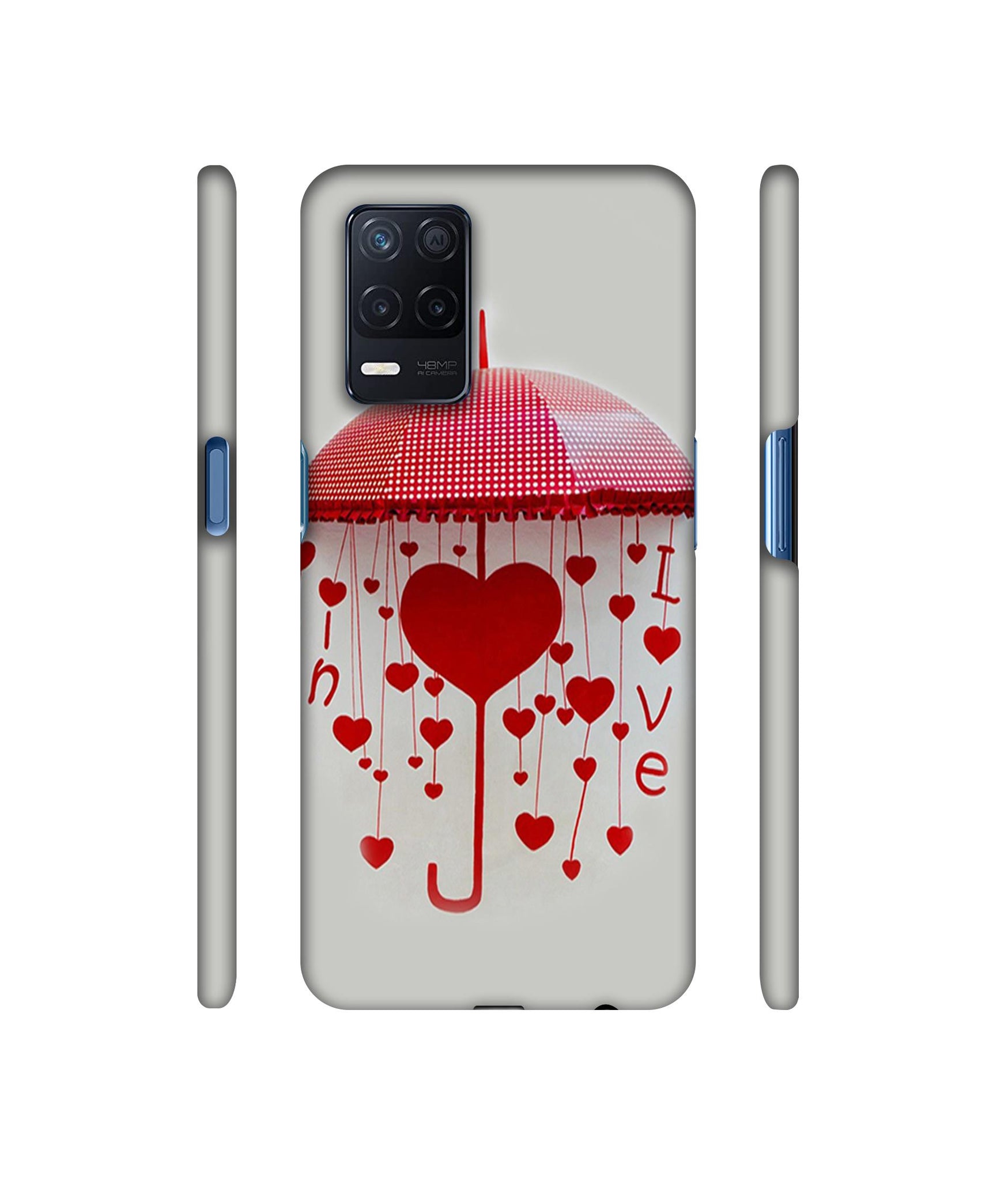 Love Heart Designer Hard Back Cover for Realme Narzo 30 5G