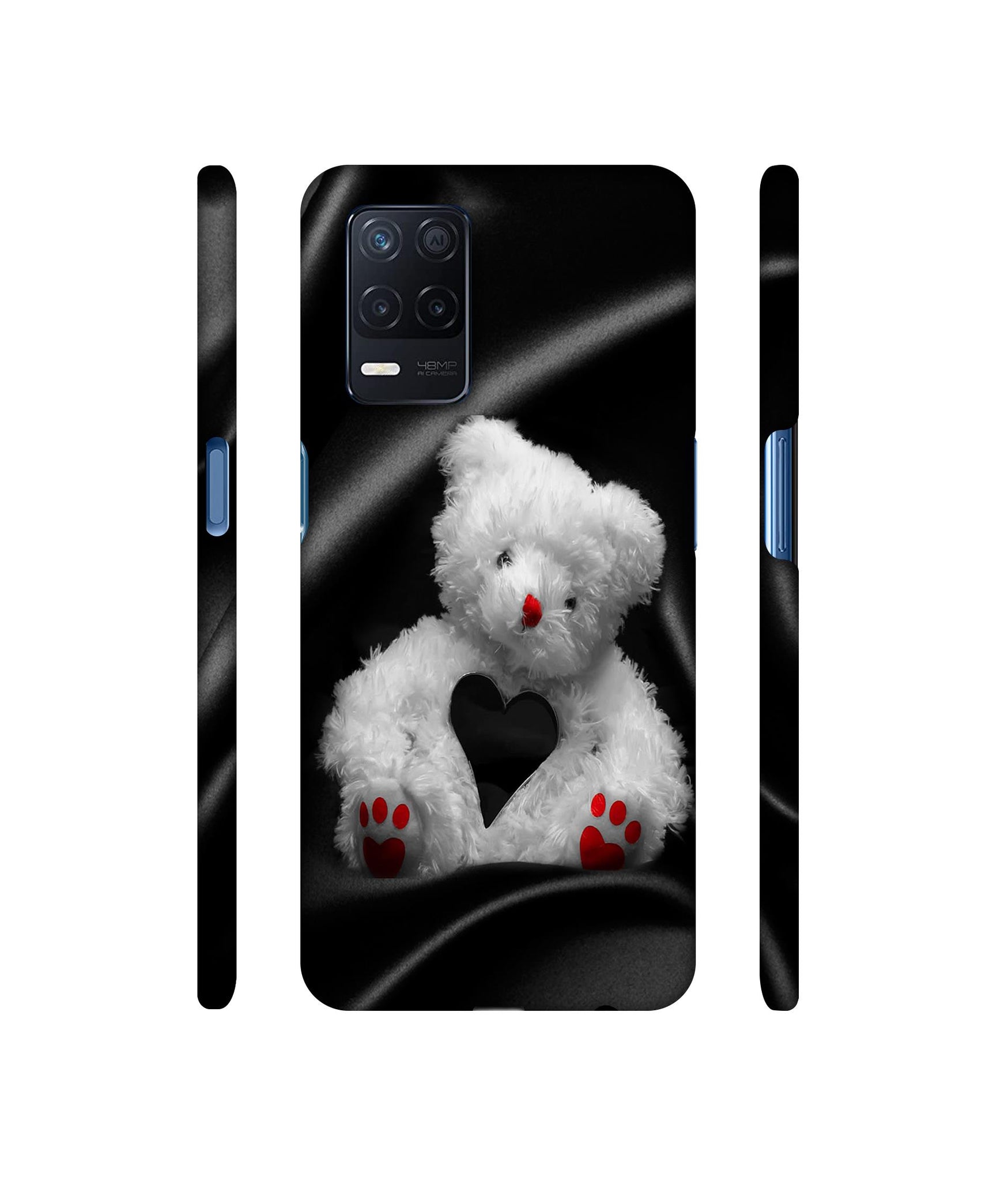 White Teddy Bear Designer Hard Back Cover for Realme Narzo 30 5G