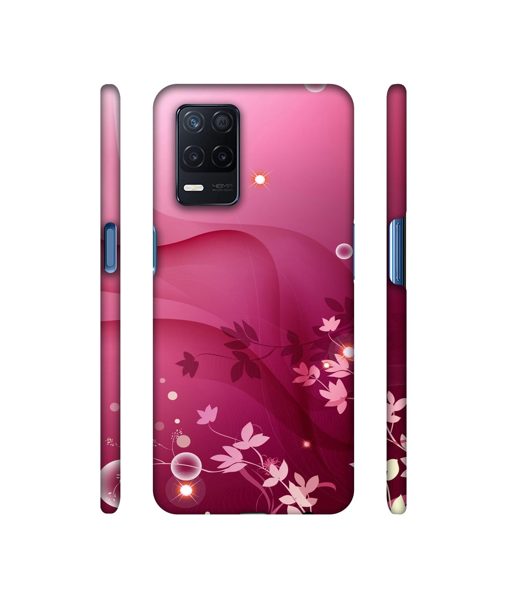 Pink Abstract Designer Hard Back Cover for Realme Narzo 30 5G