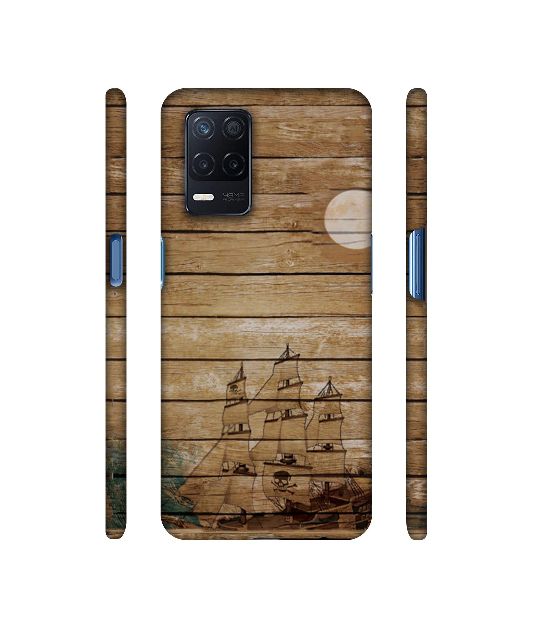 Wooden Pattern Designer Hard Back Cover for Realme Narzo 30 5G