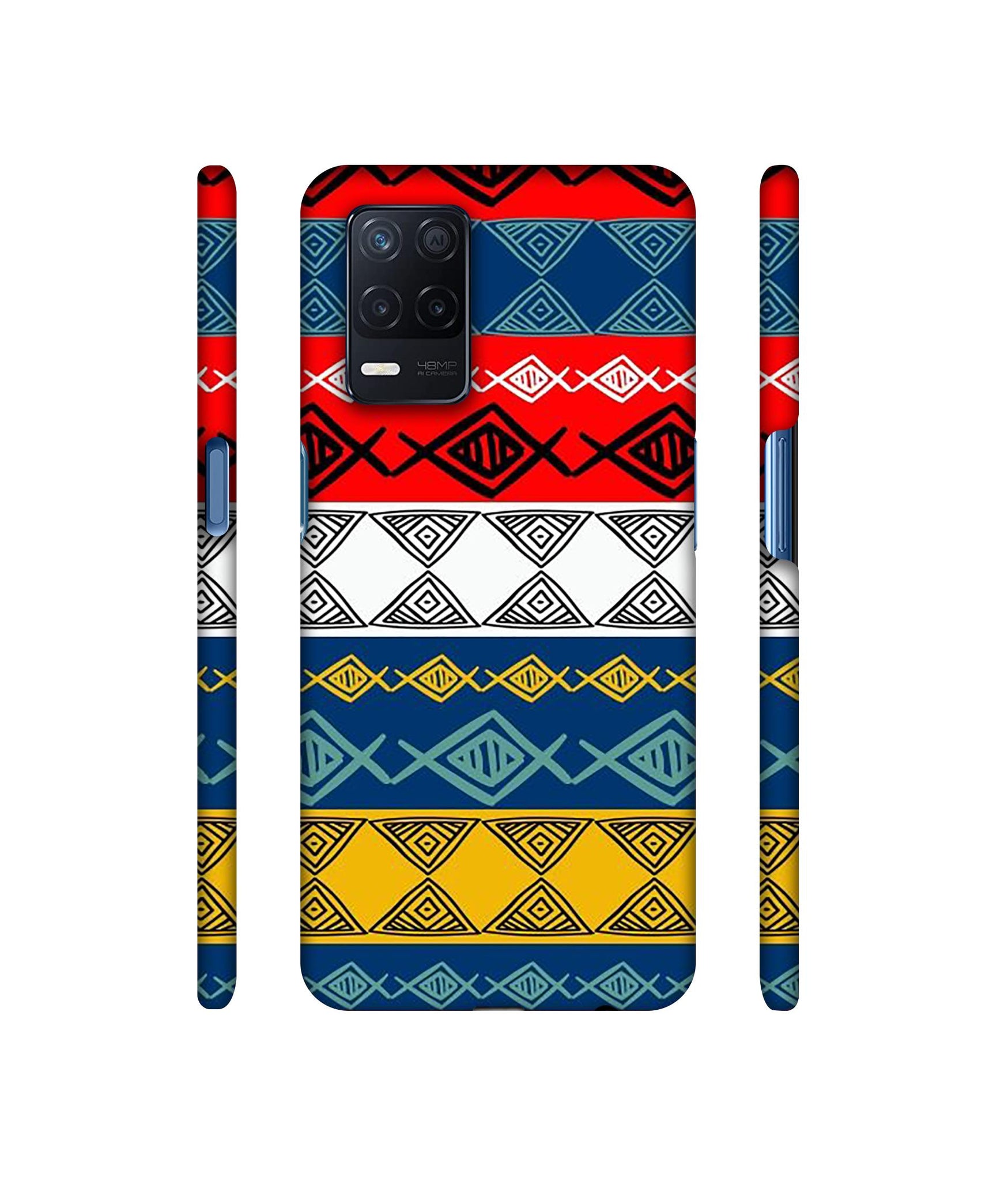 Colorful Hand Made Rangoli Art Designer Hard Back Cover for Realme Narzo 30 5G