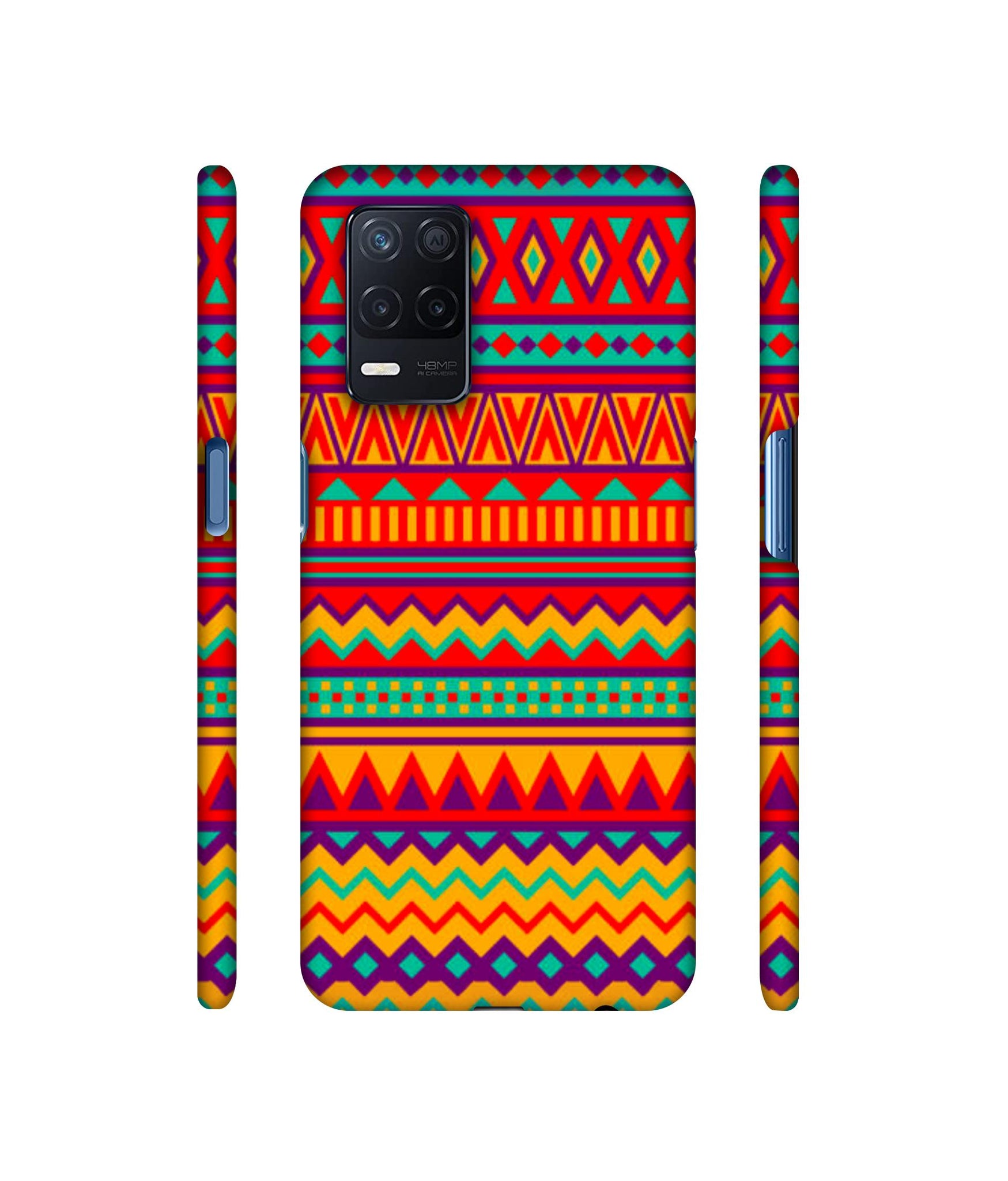 Multicolor Rangoli Art Designer Hard Back Cover for Realme Narzo 30 5G