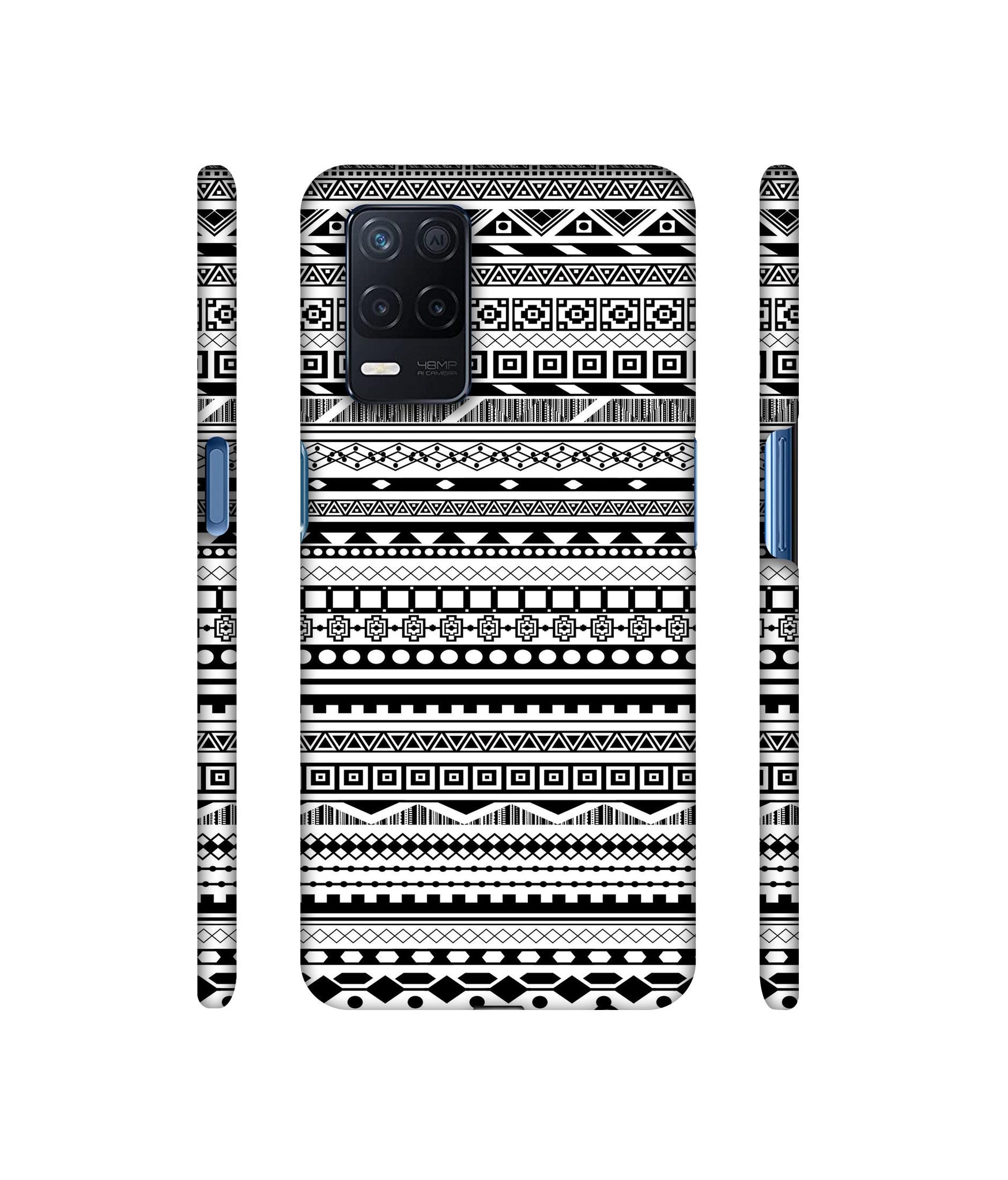 Black & White Patterns Designer Hard Back Cover for Realme Narzo 30 5G