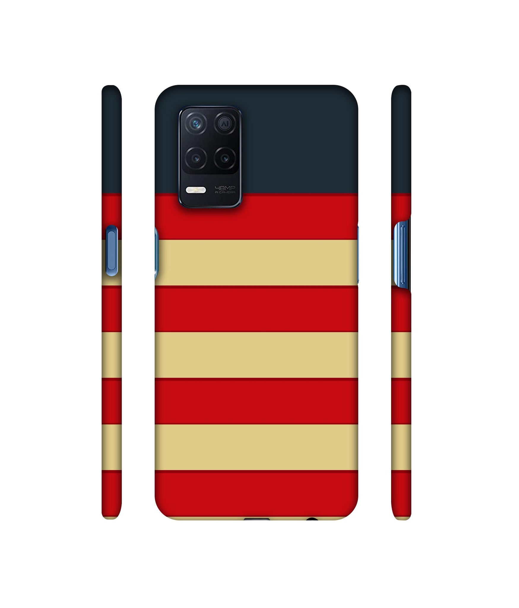 Multicolor Lines Designer Hard Back Cover for Realme Narzo 30 5G