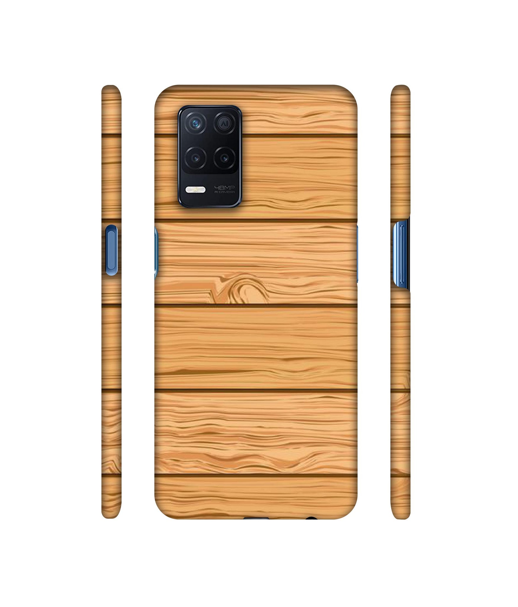 Wooden Texture Pattern Designer Hard Back Cover for Realme Narzo 30 5G