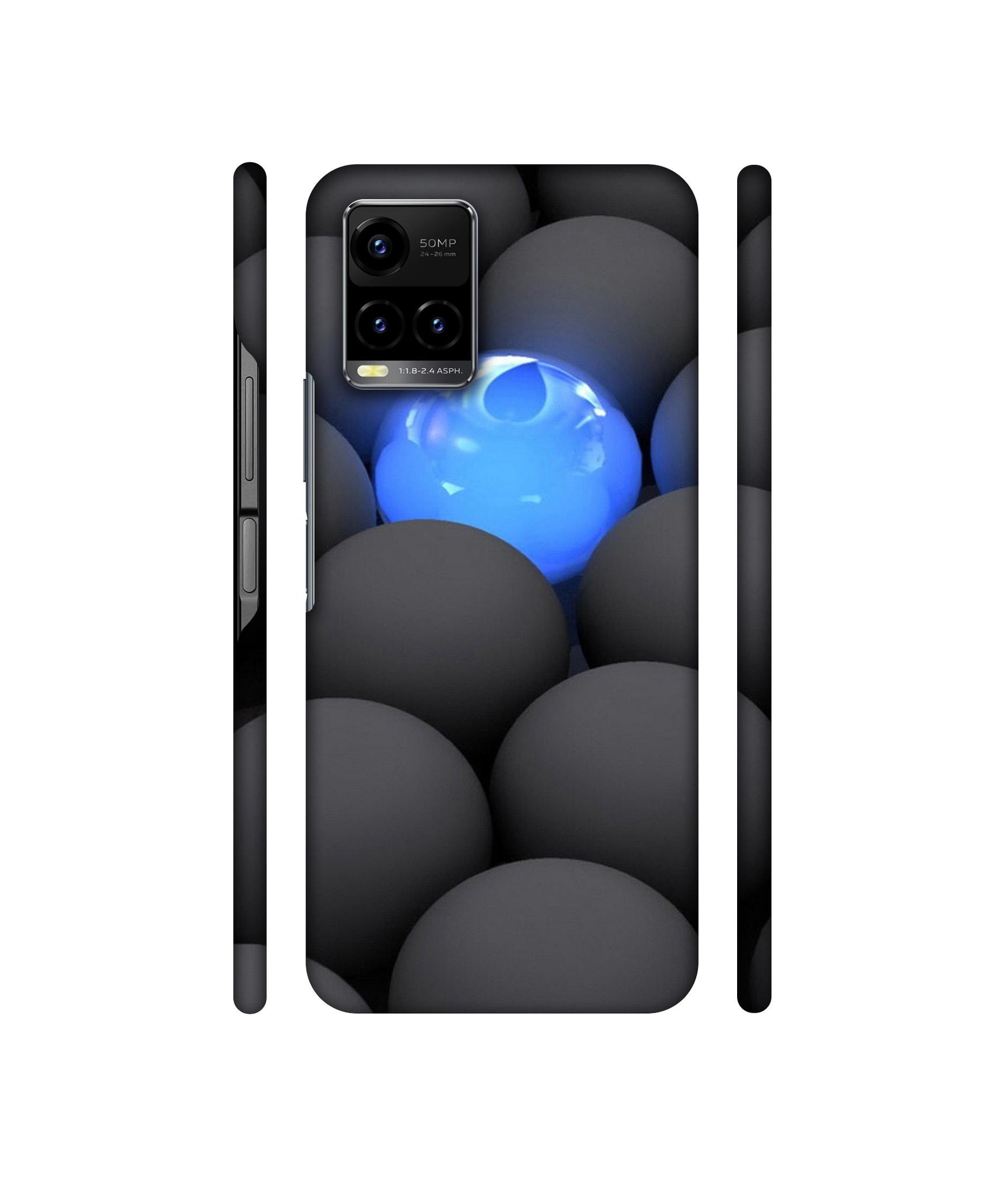 Balls Dark Neon Sight Surface Designer Hard Back Cover for Vivo Y33s 4G
