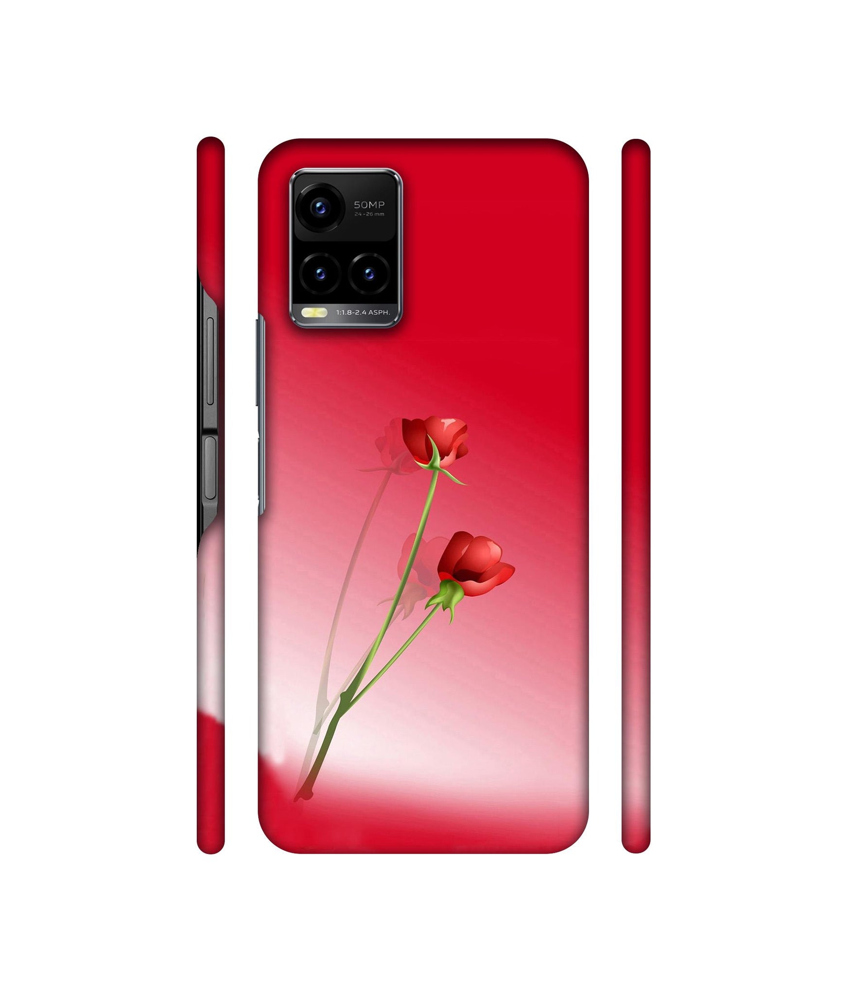 Red Roses Designer Hard Back Cover for Vivo Y33s 4G