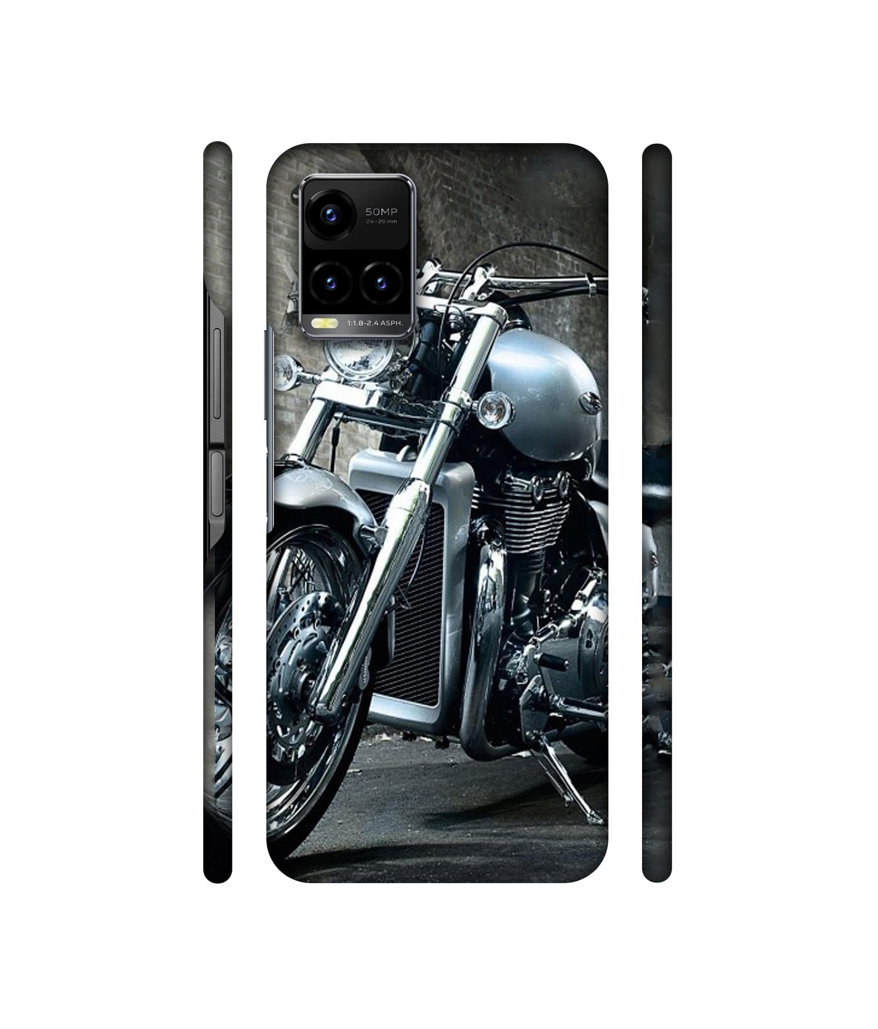 Motorcycle Designer Hard Back Cover for Vivo Y33s 4G